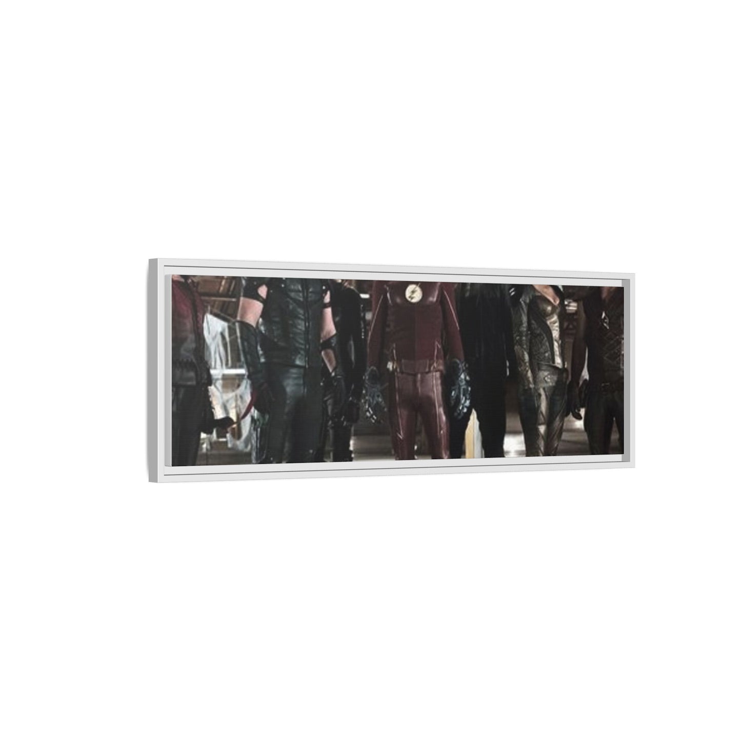 Framed Matte Canvas Panel - Superhero Team Photo Print