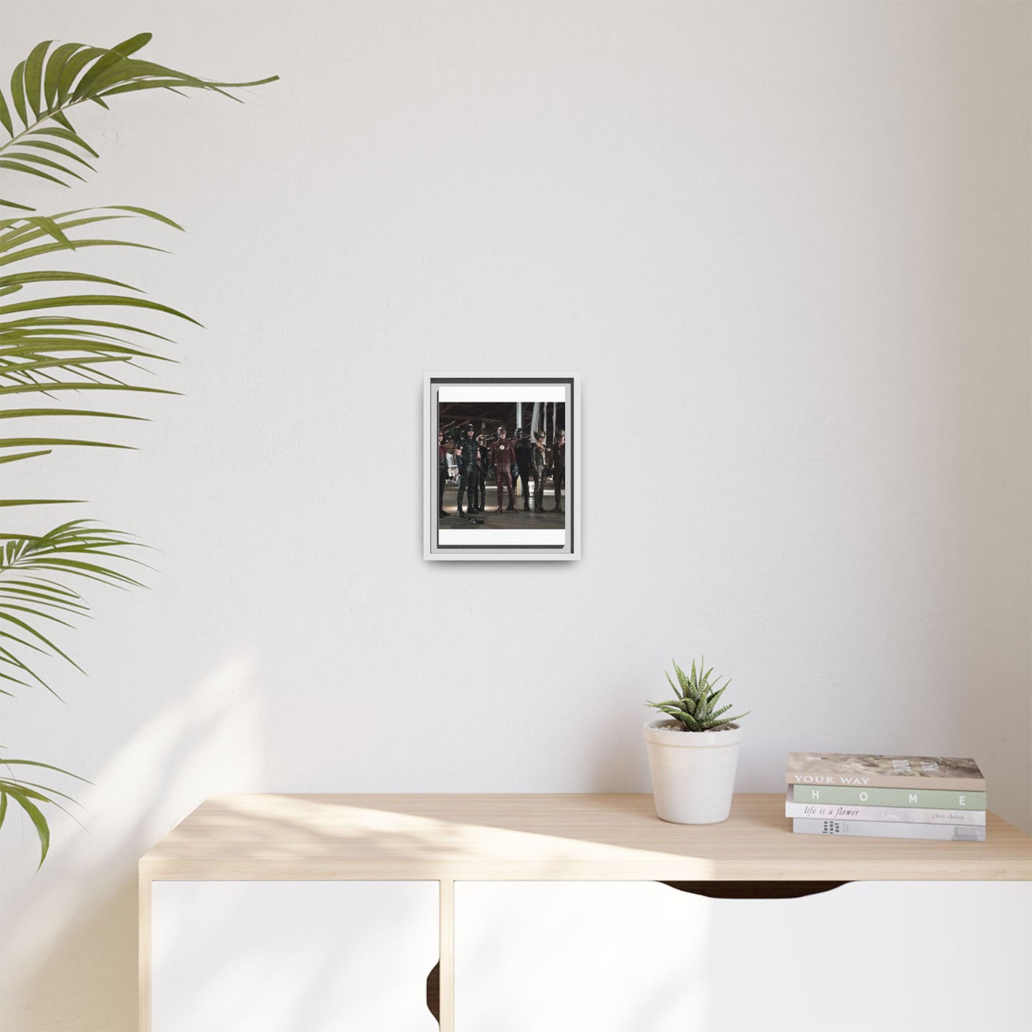 Framed Matte Canvas Panel - Superhero Team Photo Print