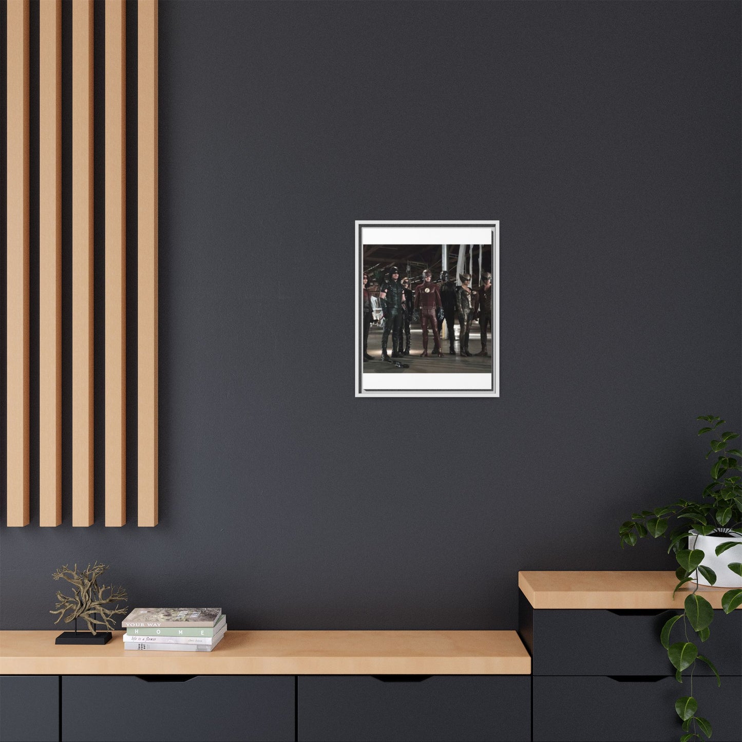 Framed Matte Canvas Panel - Superhero Team Photo Print