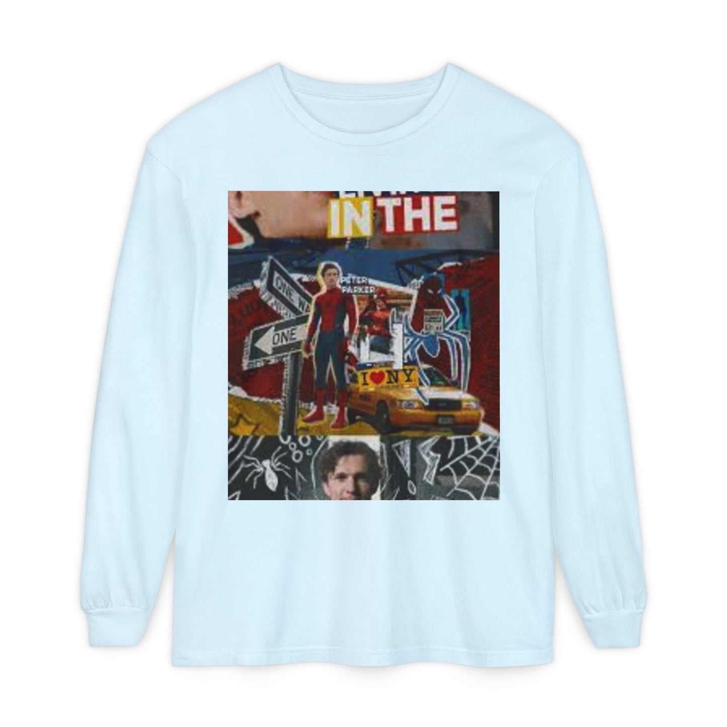 Long Sleeve T‑Shirt — Urban Collage 'In The City' Graphic