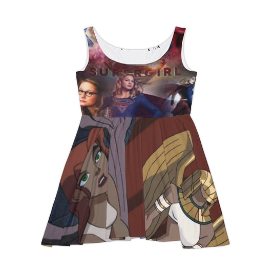 Supergirl Graphic Skater Dress — All-Over Print Fan Dress