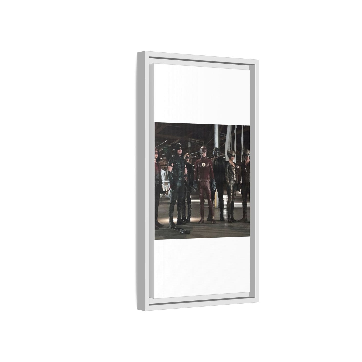Framed Matte Canvas Panel - Superhero Team Photo Print
