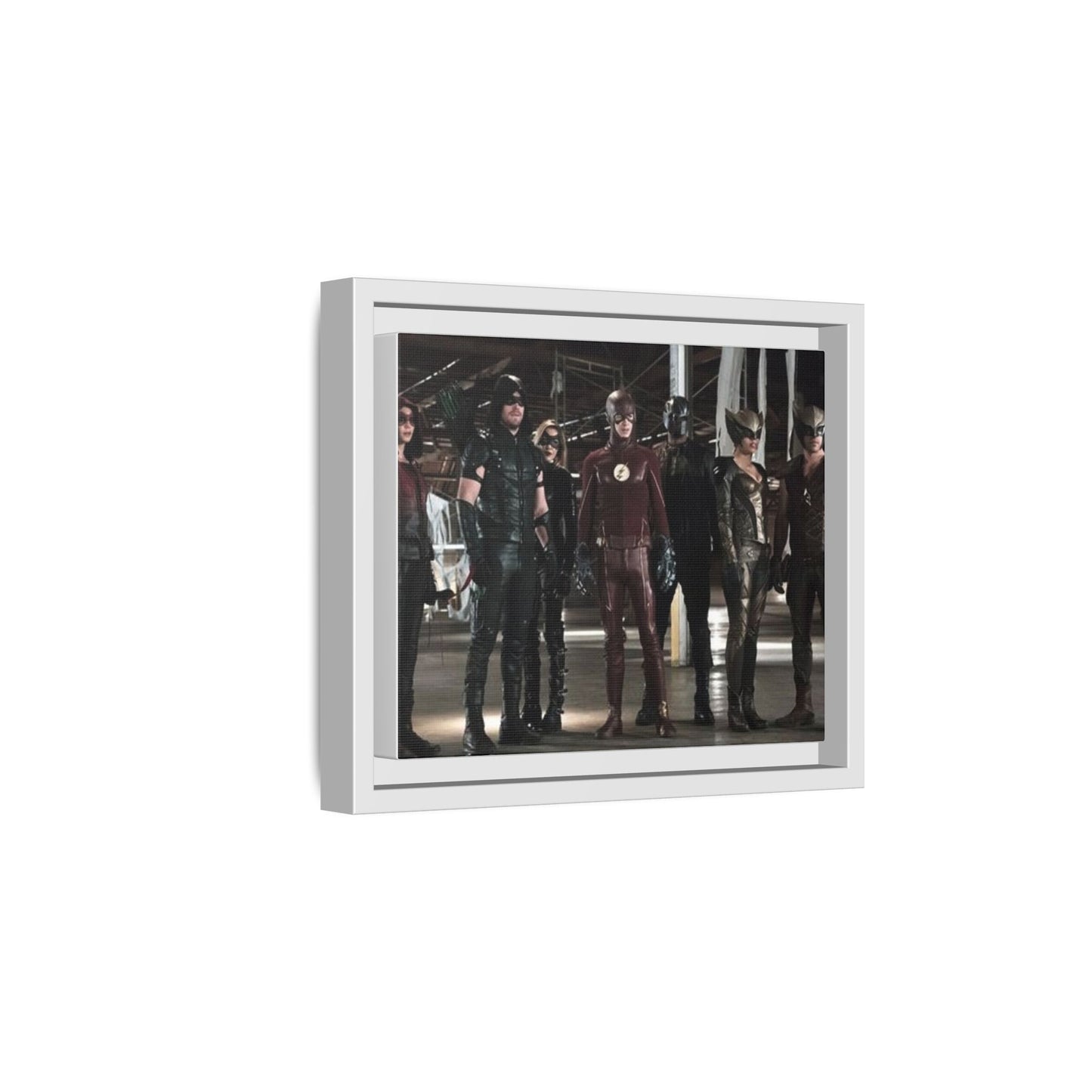Framed Matte Canvas Panel - Superhero Team Photo Print