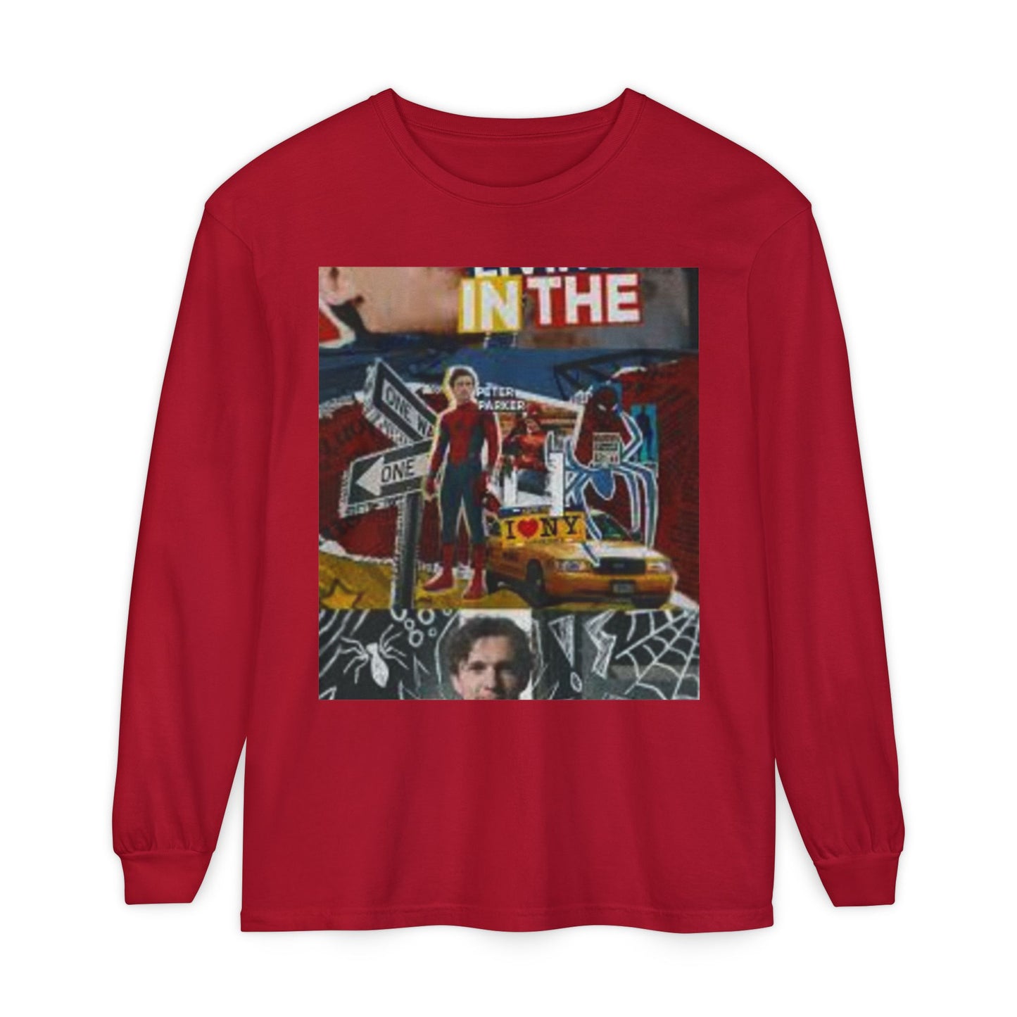 Long Sleeve T‑Shirt — Urban Collage 'In The City' Graphic