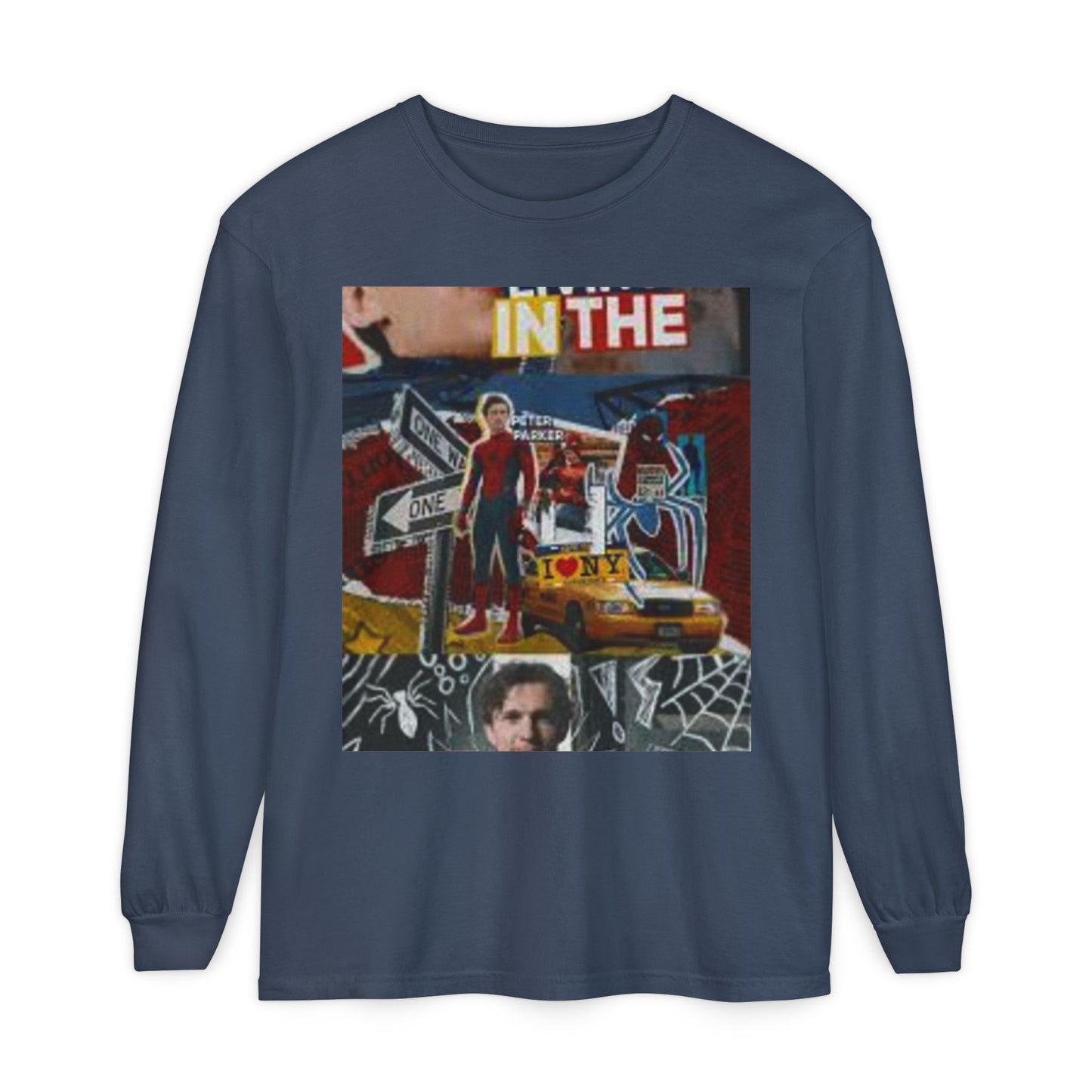 Long Sleeve T‑Shirt — Urban Collage 'In The City' Graphic
