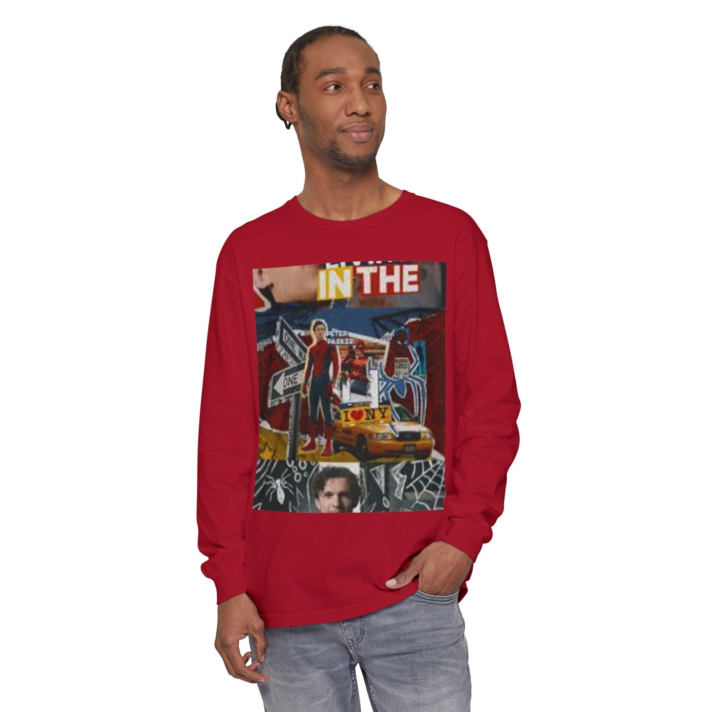 Long Sleeve T‑Shirt — Urban Collage 'In The City' Graphic