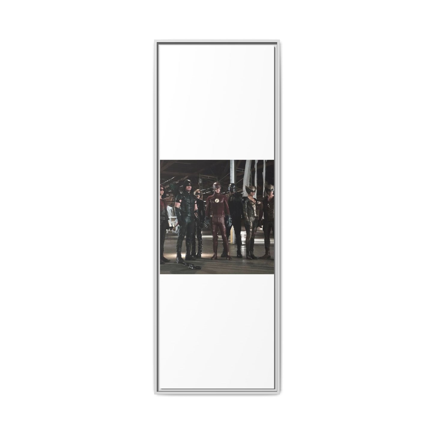 Framed Matte Canvas Panel - Superhero Team Photo Print