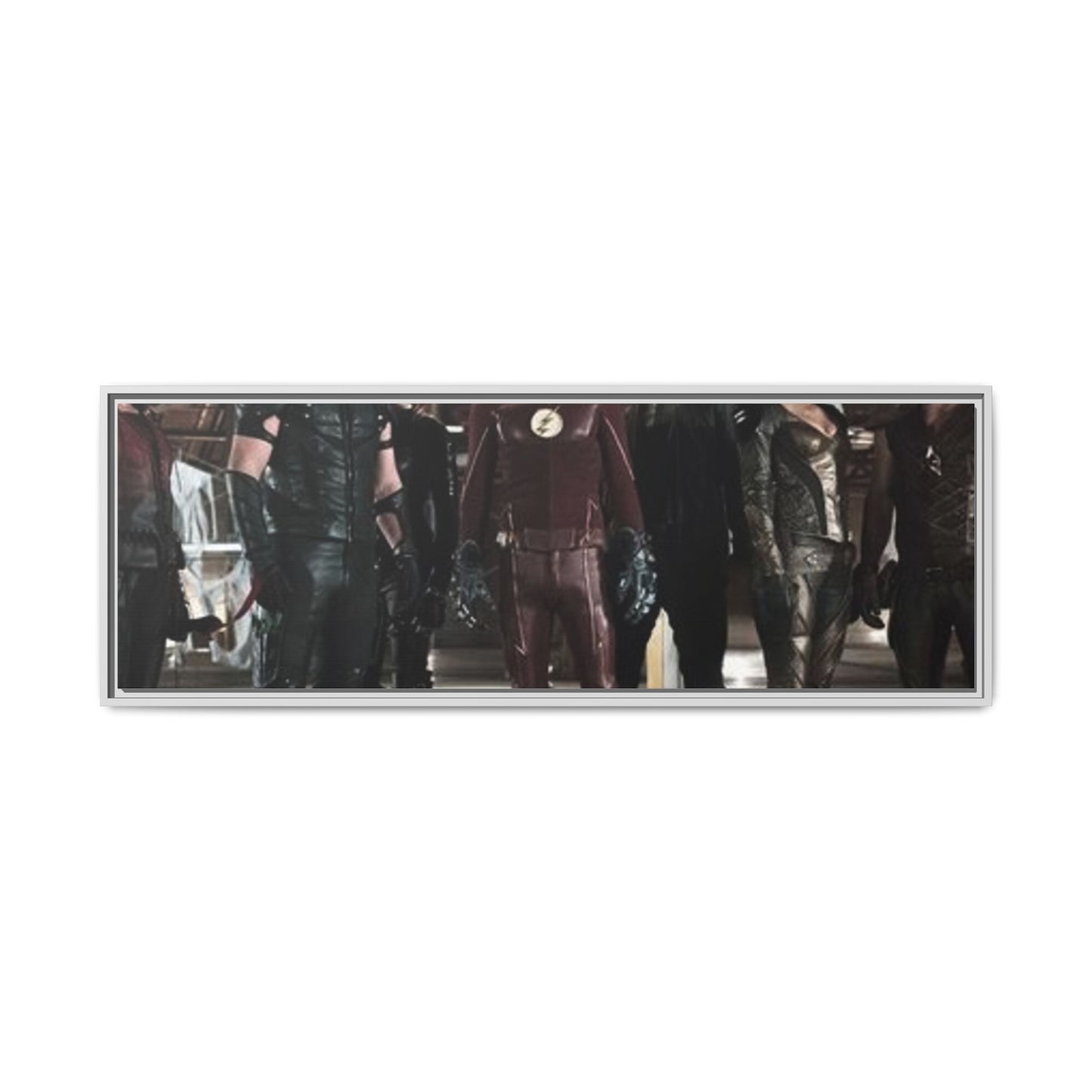 Framed Matte Canvas Panel - Superhero Team Photo Print