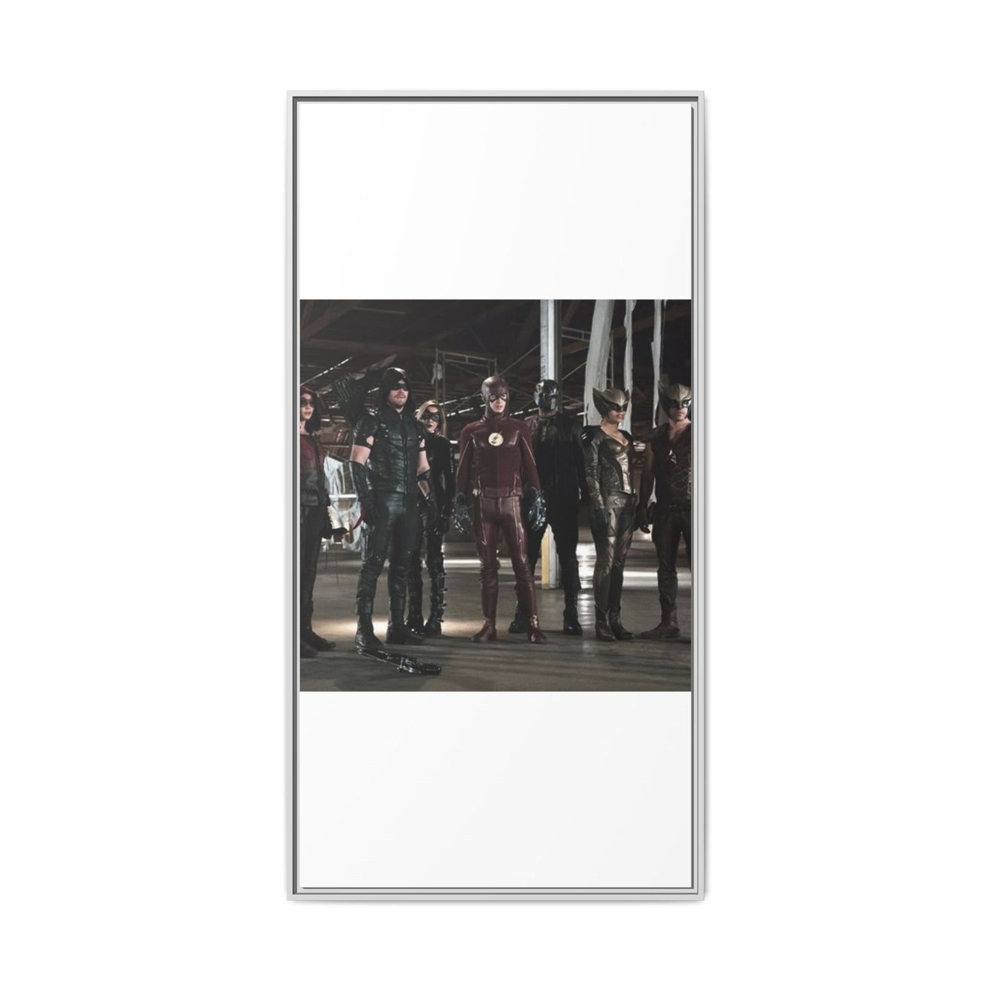 Framed Matte Canvas Panel - Superhero Team Photo Print