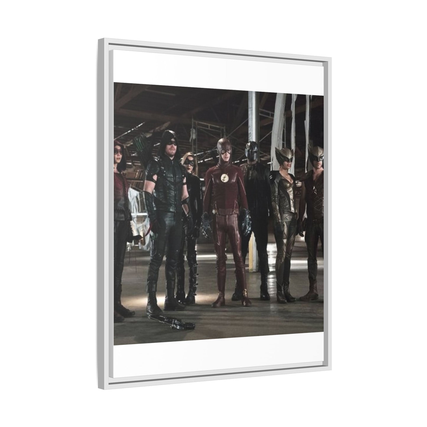 Framed Matte Canvas Panel - Superhero Team Photo Print