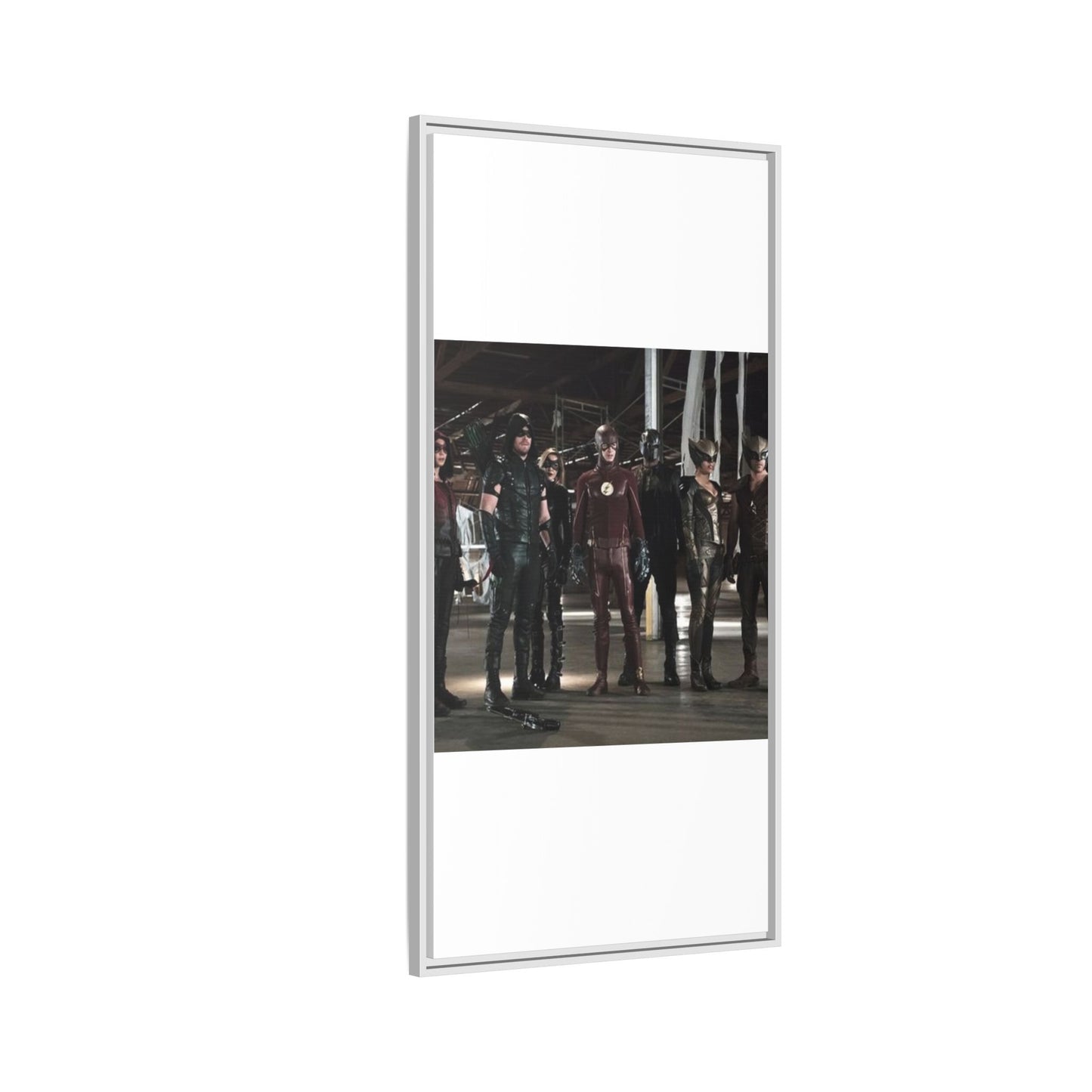 Framed Matte Canvas Panel - Superhero Team Photo Print
