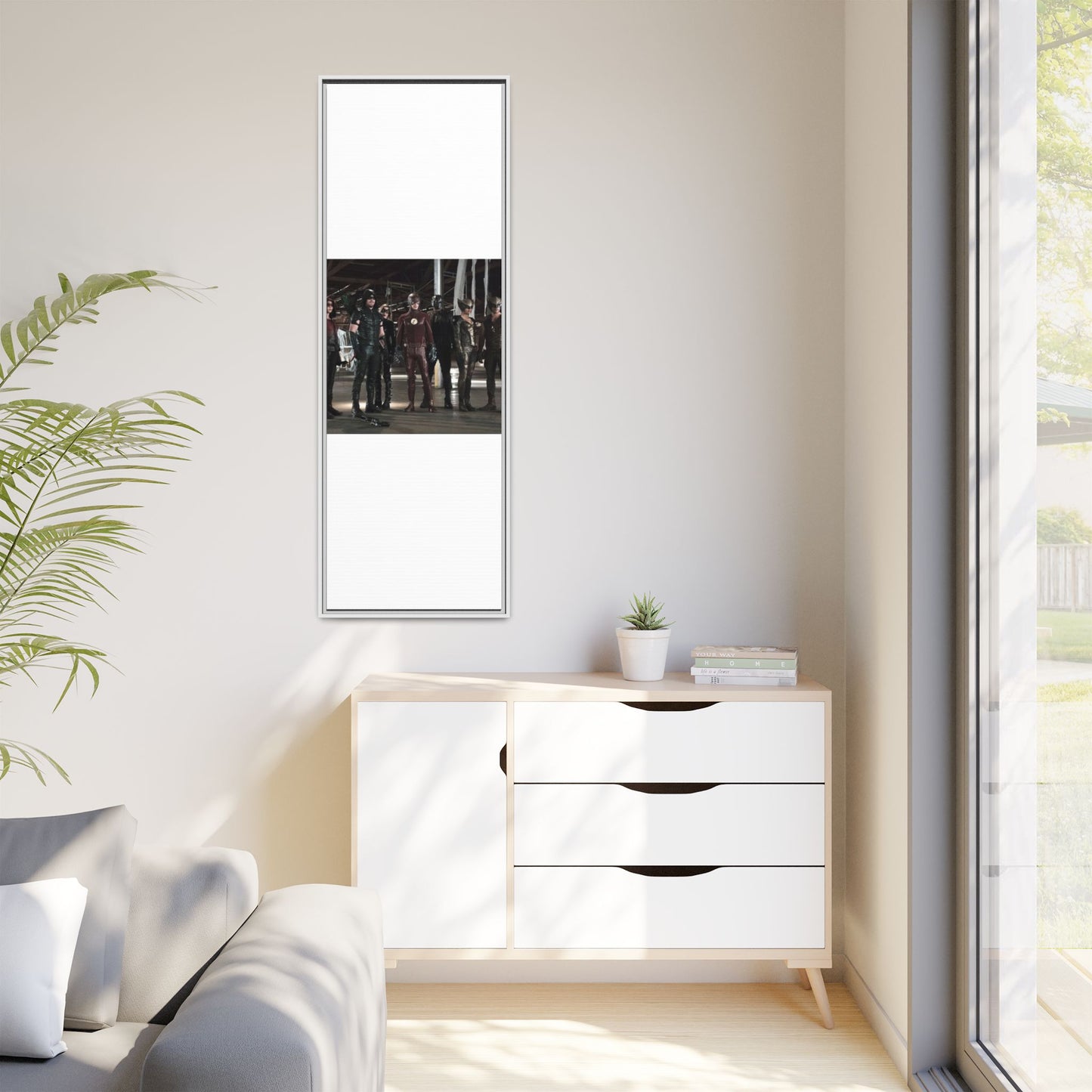 Framed Matte Canvas Panel - Superhero Team Photo Print