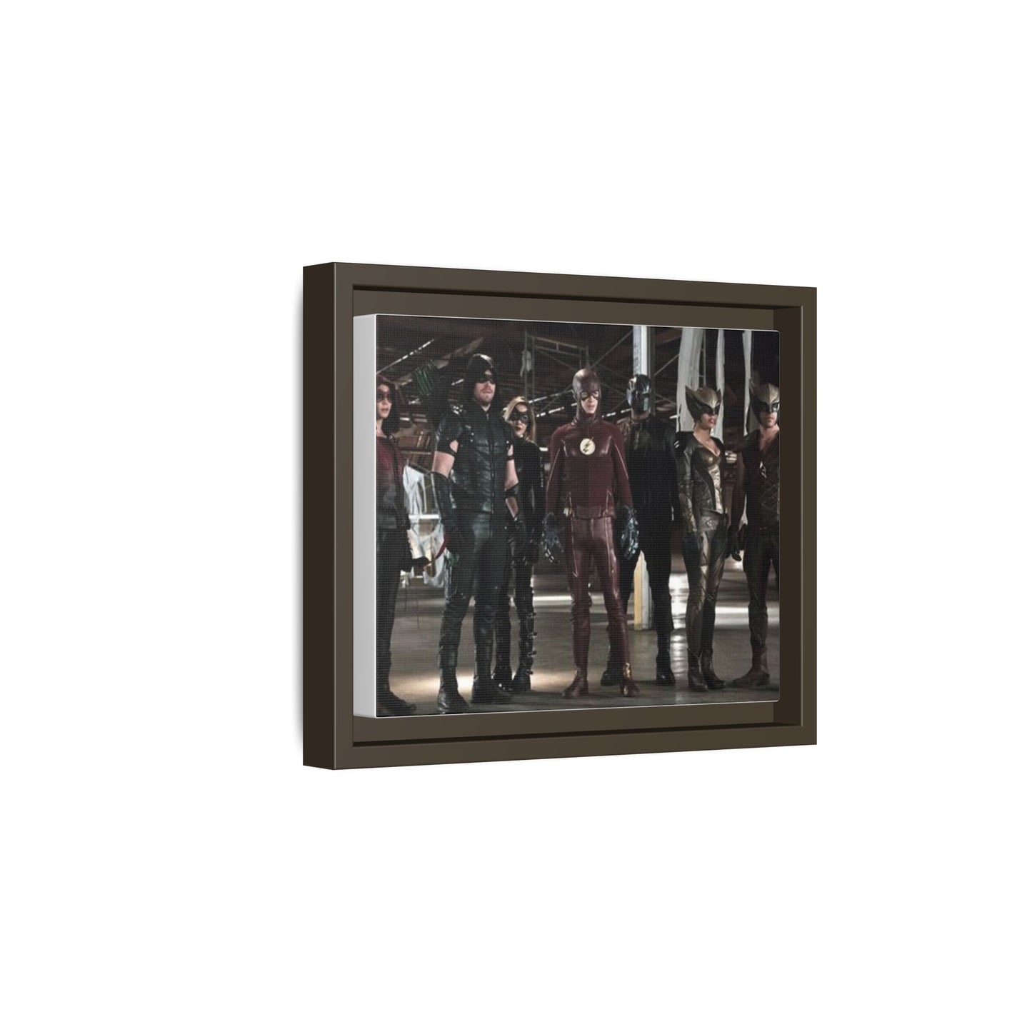 Framed Matte Canvas Panel - Superhero Team Photo Print