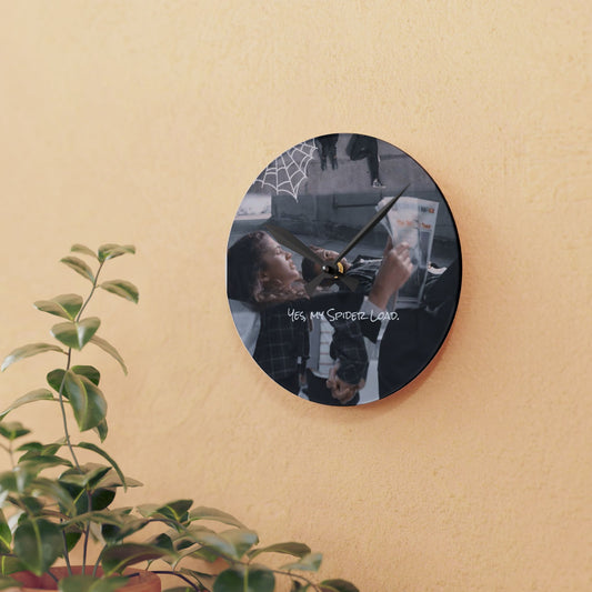 Acrylic Wall Clock — "Yes, My Spider-Lord" Retro Spider-Man Movie Design