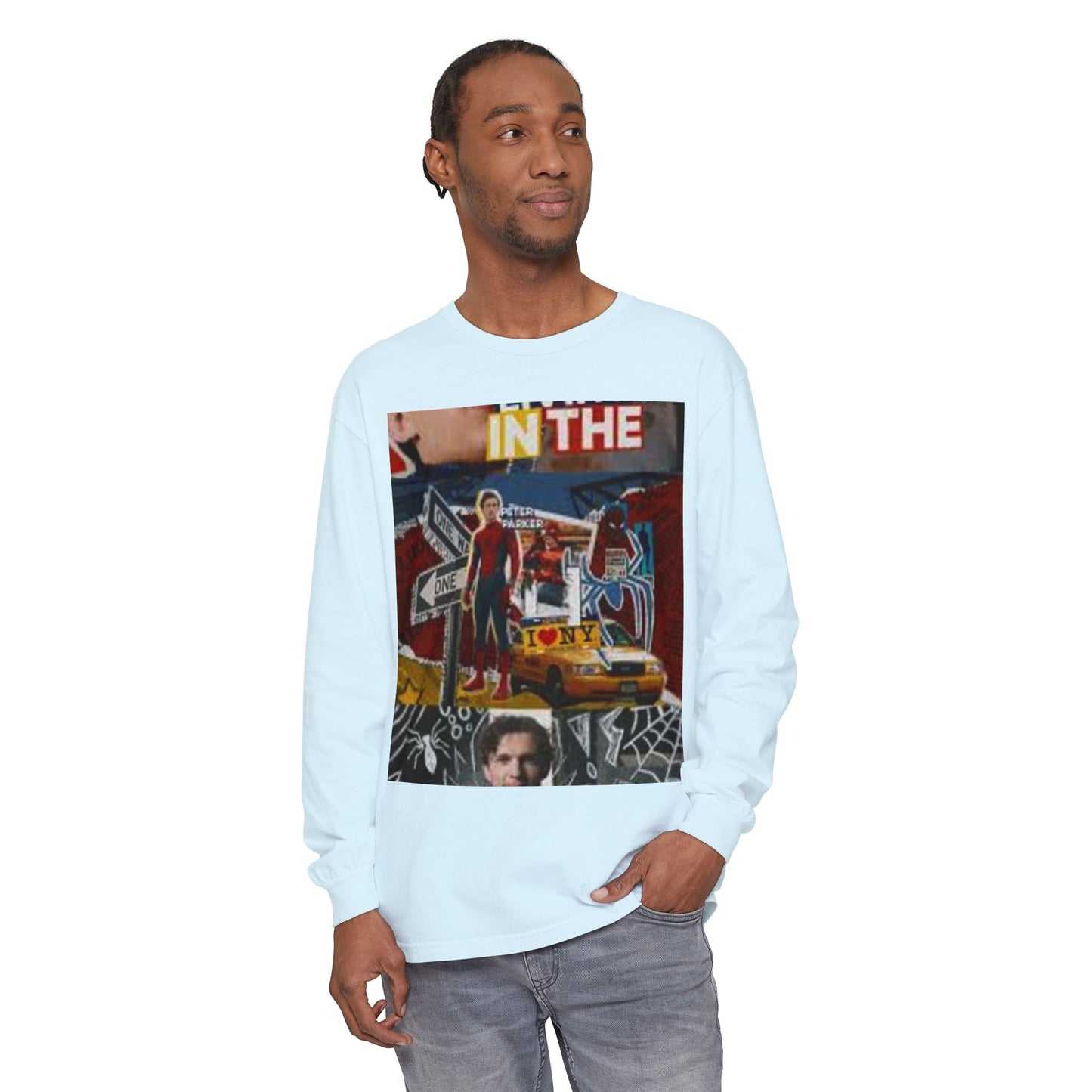 Long Sleeve T‑Shirt — Urban Collage 'In The City' Graphic