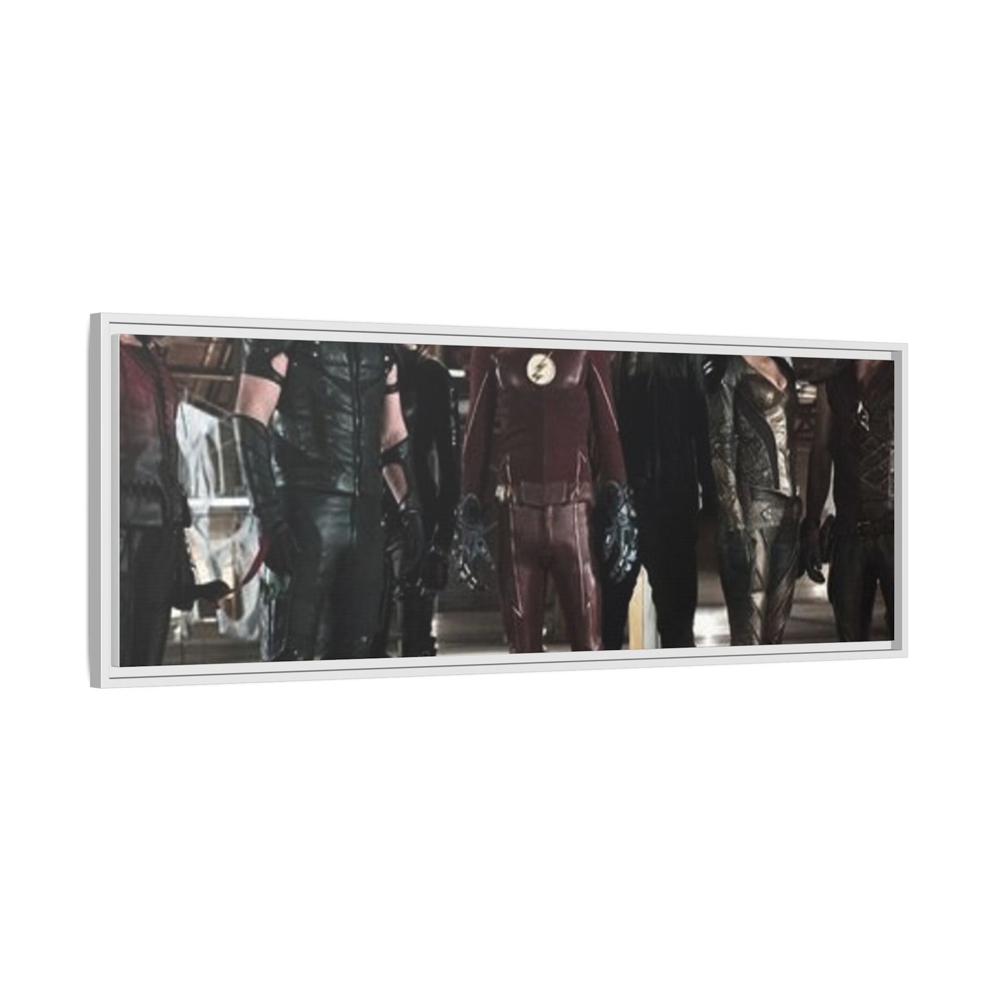 Framed Matte Canvas Panel - Superhero Team Photo Print