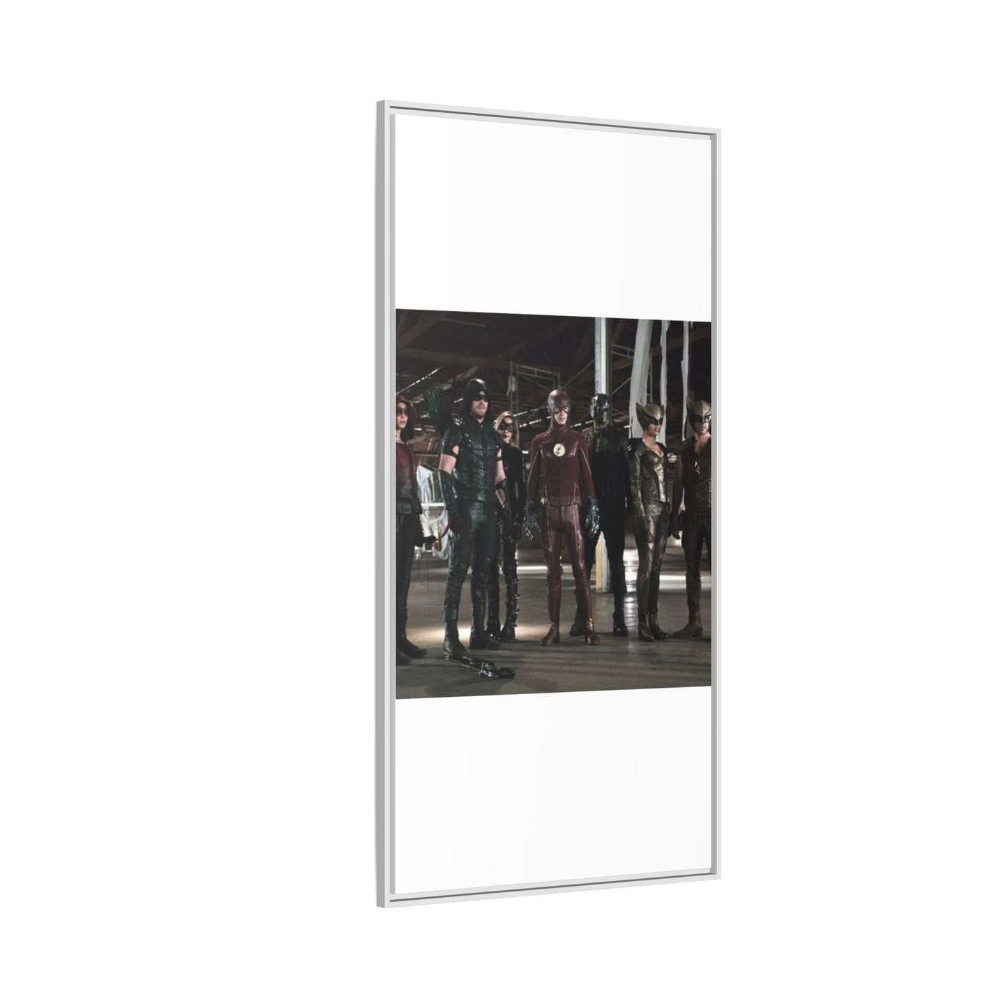 Framed Matte Canvas Panel - Superhero Team Photo Print