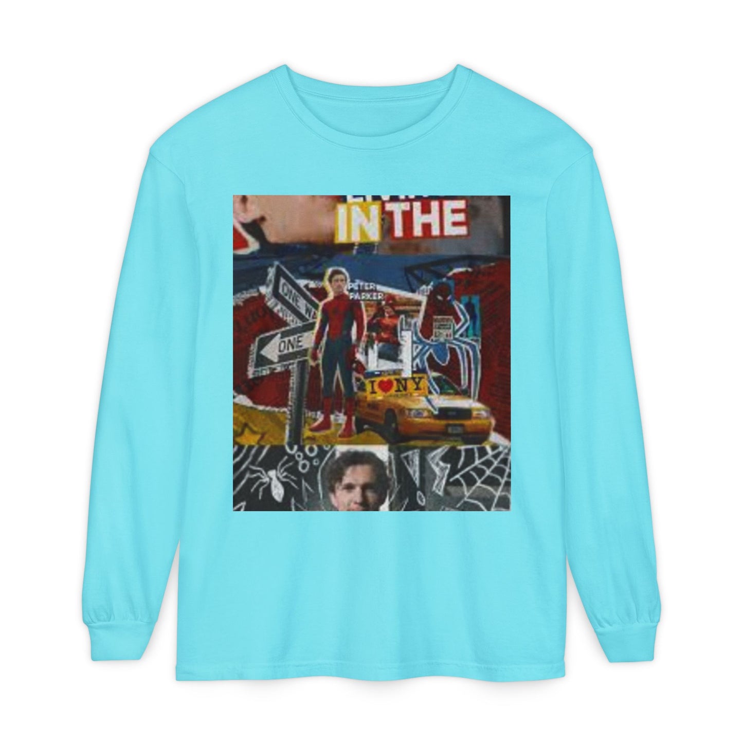 Long Sleeve T‑Shirt — Urban Collage 'In The City' Graphic