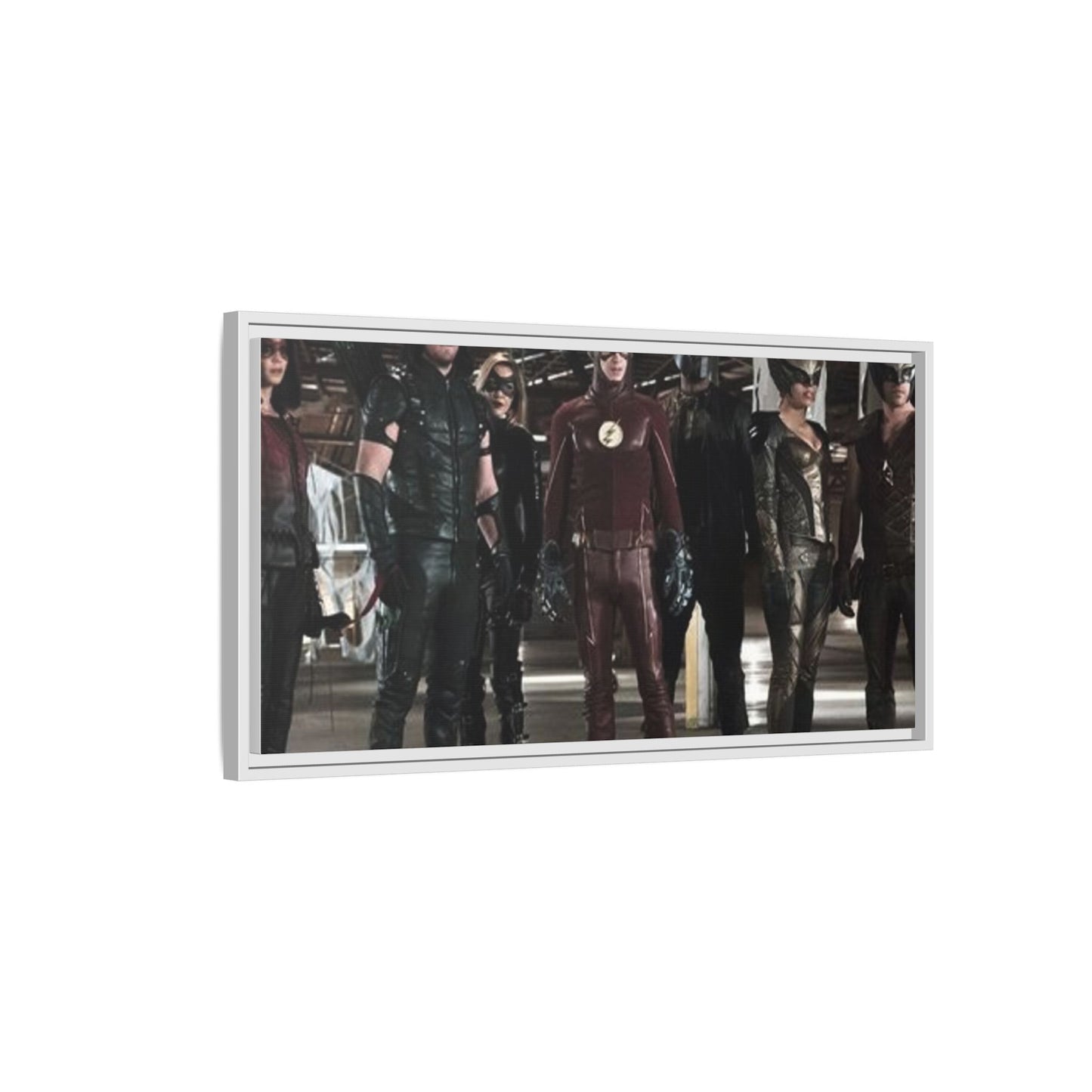 Framed Matte Canvas Panel - Superhero Team Photo Print