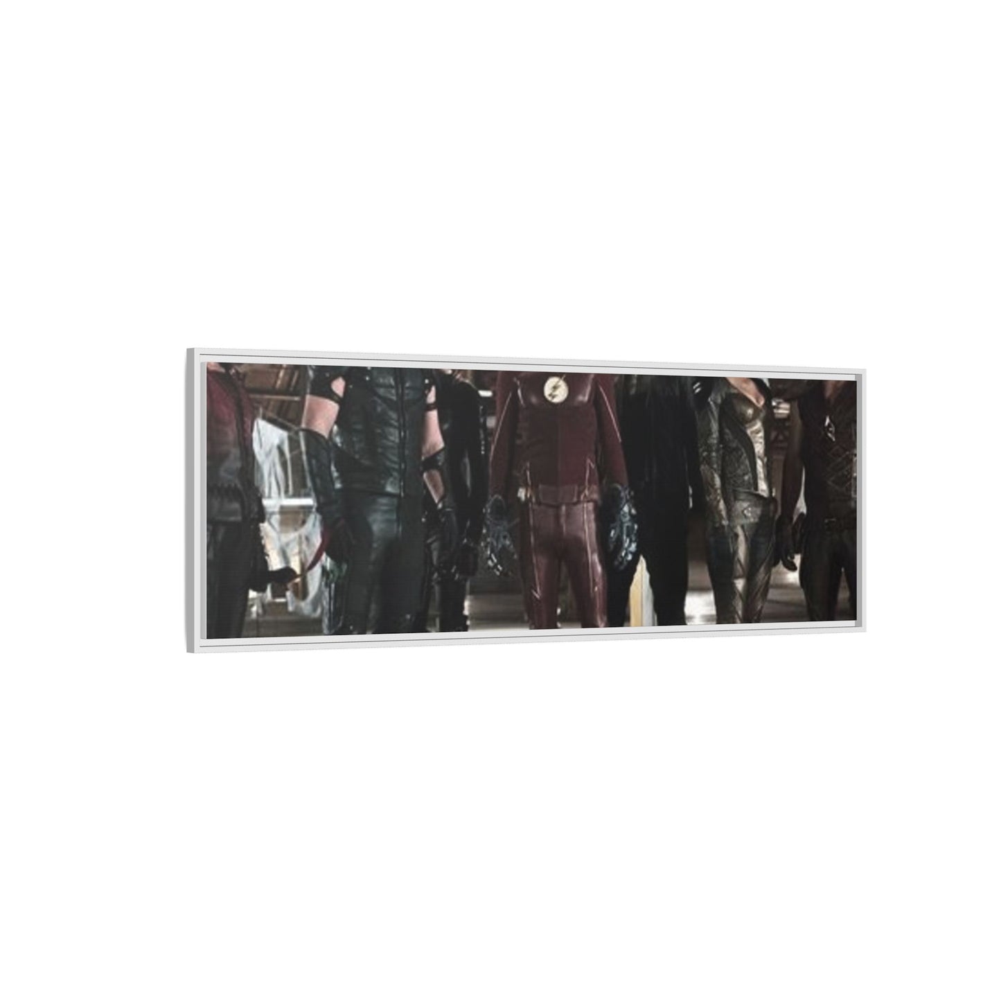 Framed Matte Canvas Panel - Superhero Team Photo Print