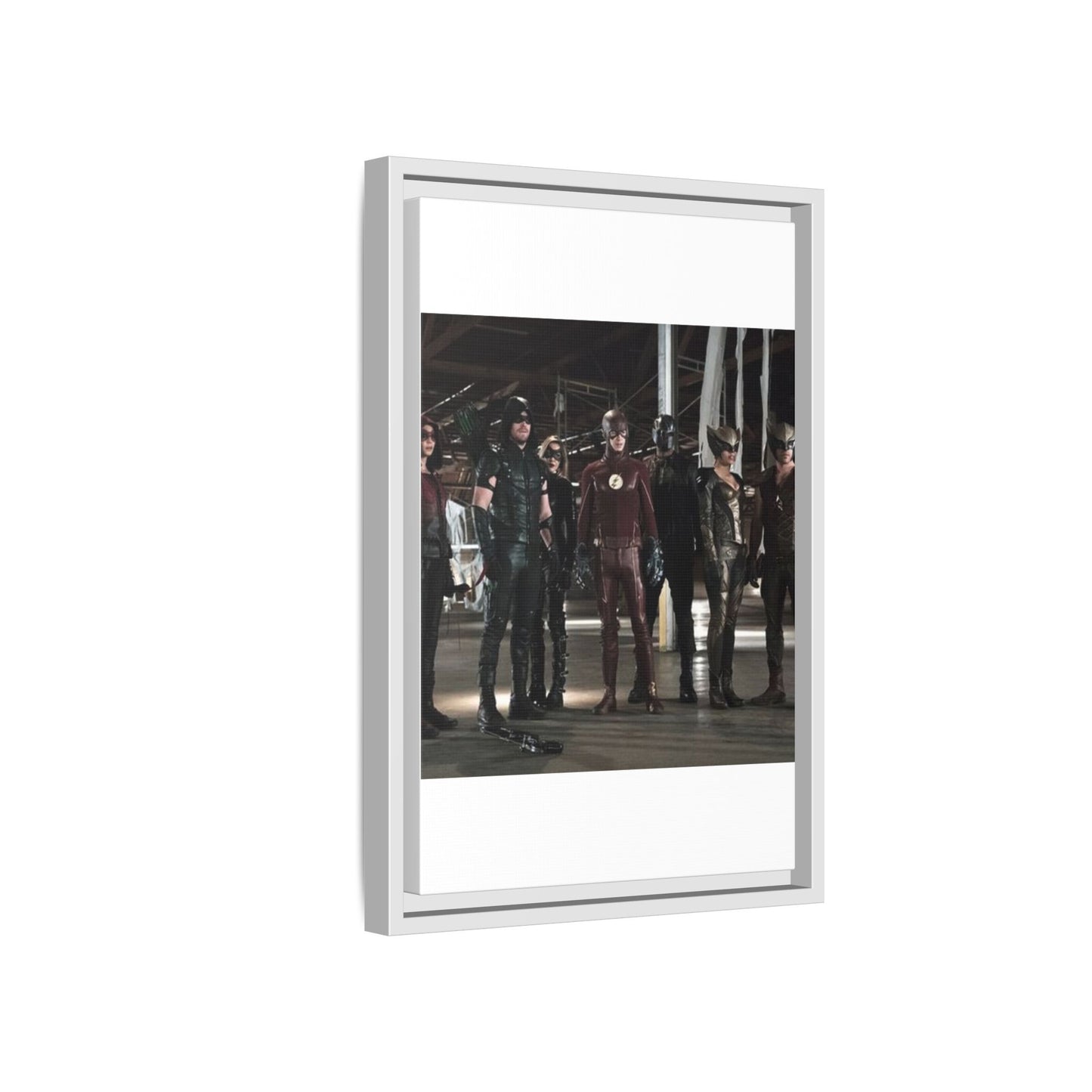 Framed Matte Canvas Panel - Superhero Team Photo Print