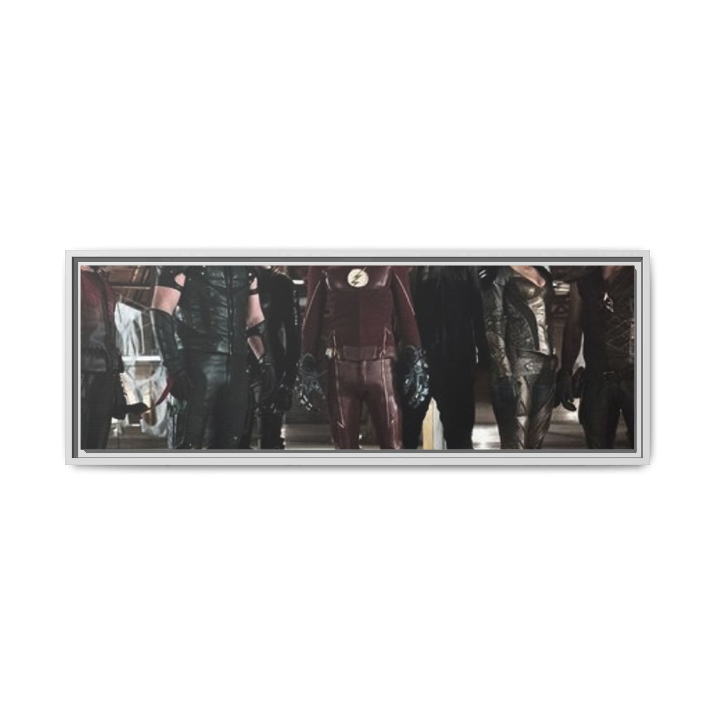 Framed Matte Canvas Panel - Superhero Team Photo Print