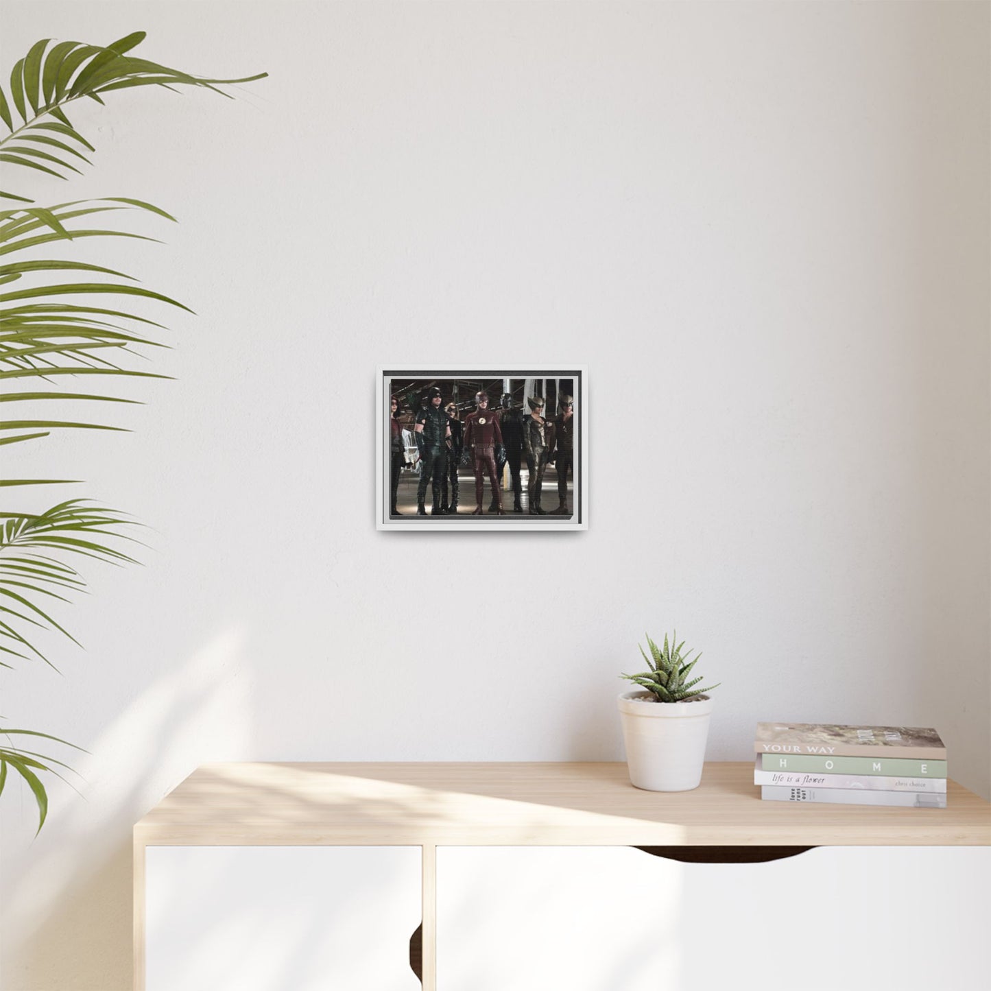 Framed Matte Canvas Panel - Superhero Team Photo Print