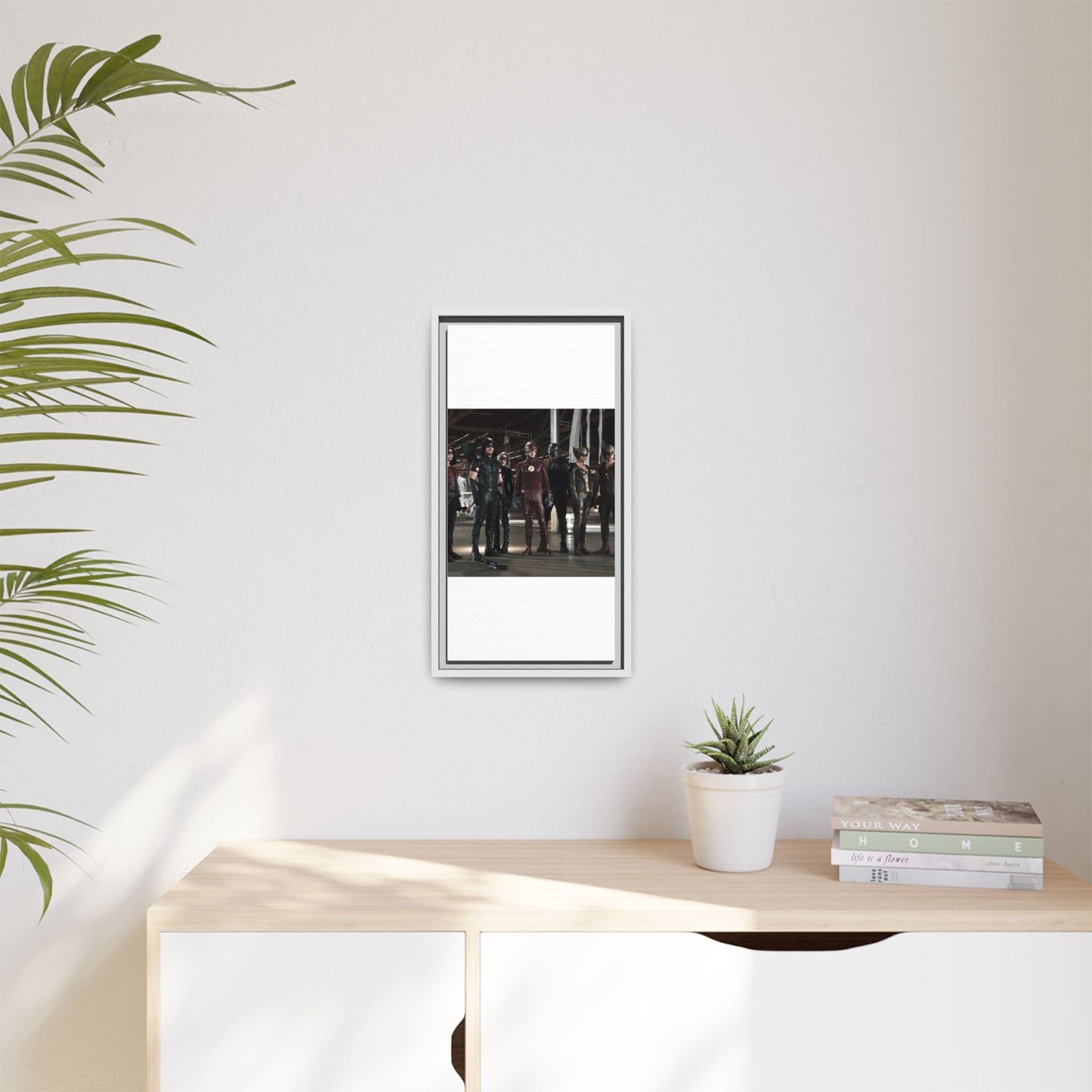 Framed Matte Canvas Panel - Superhero Team Photo Print