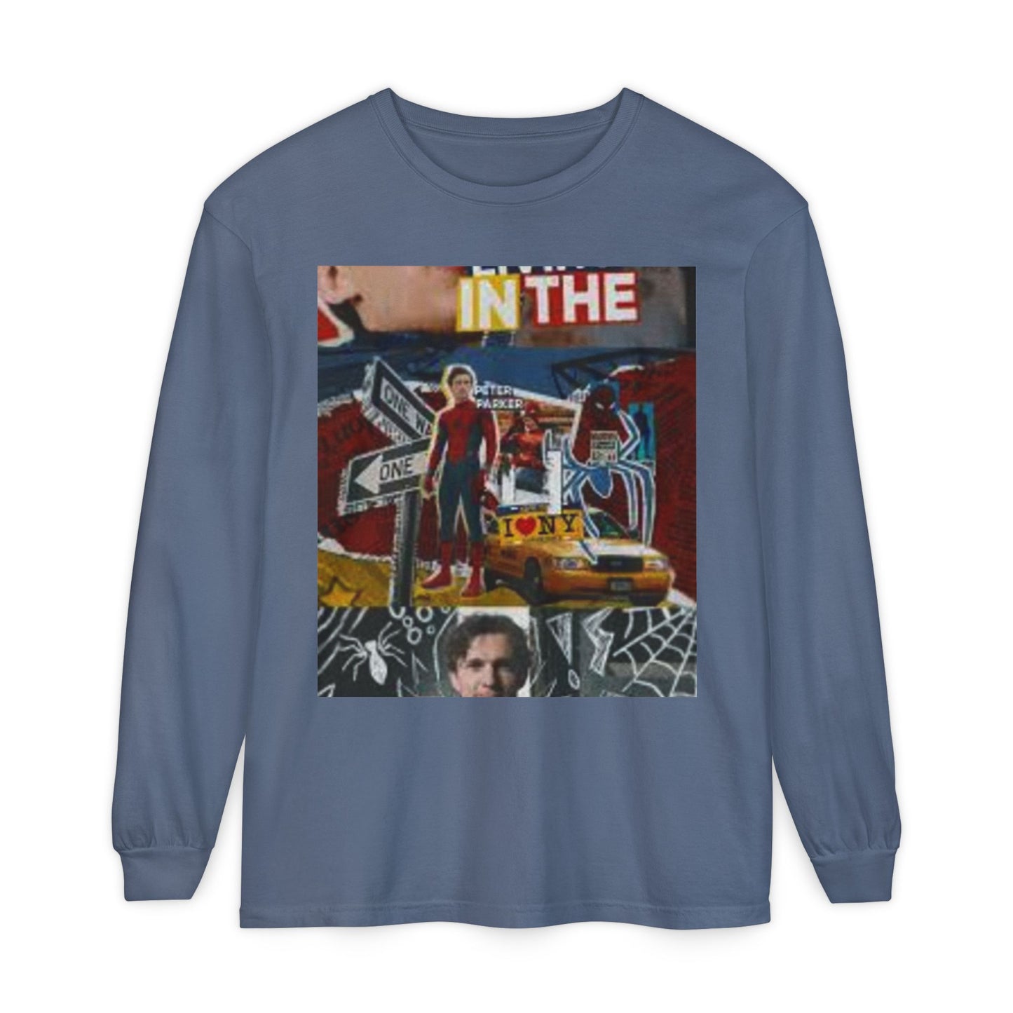 Long Sleeve T‑Shirt — Urban Collage 'In The City' Graphic