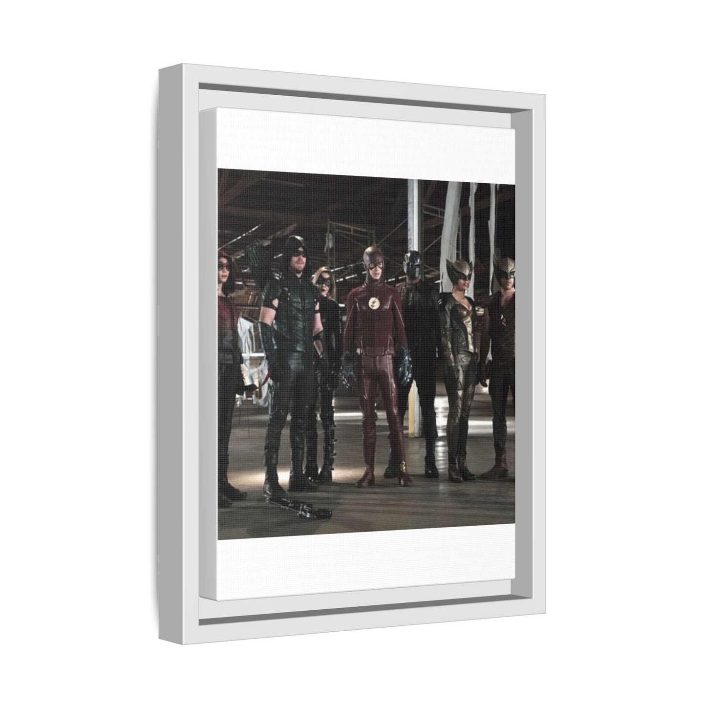 Framed Matte Canvas Panel - Superhero Team Photo Print