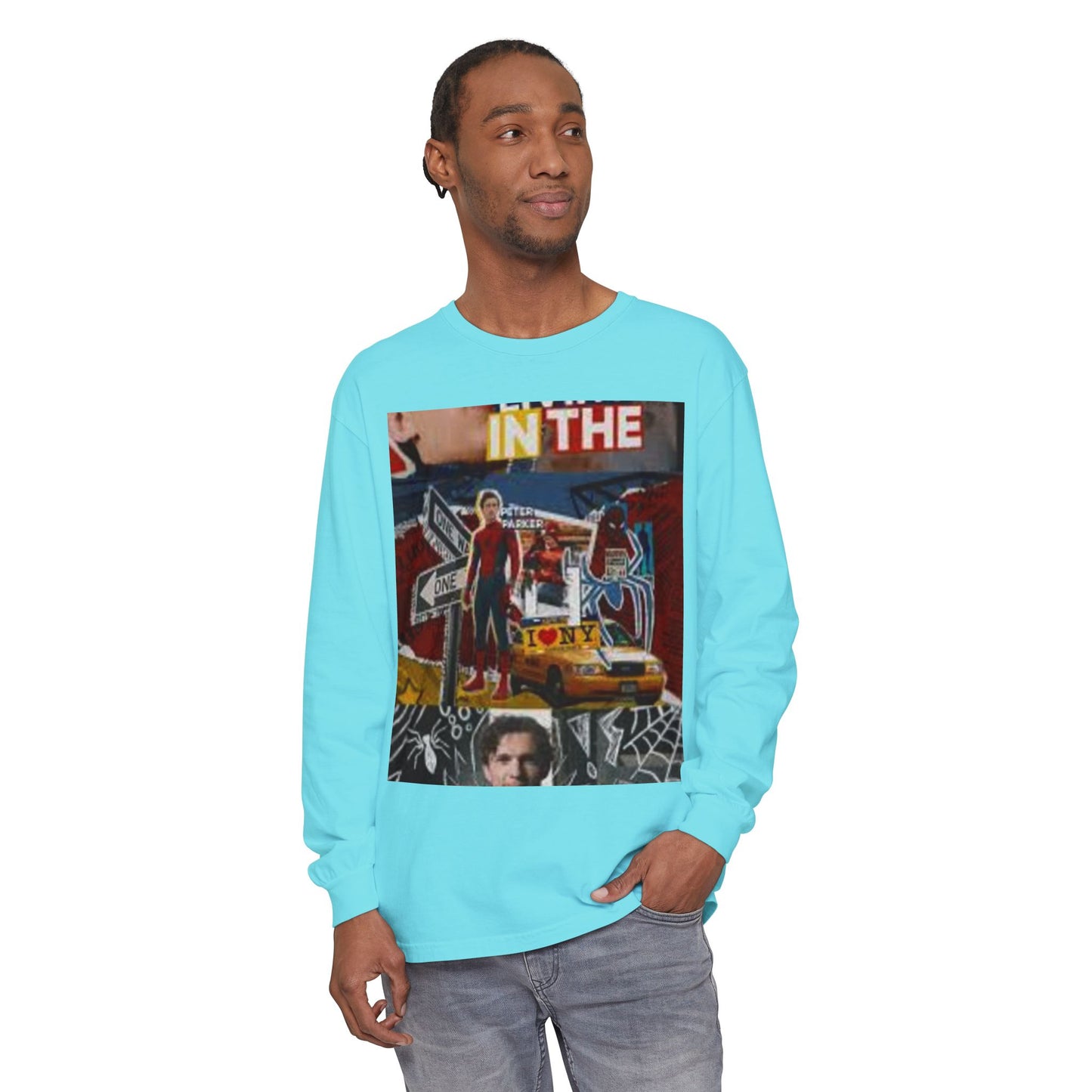 Long Sleeve T‑Shirt — Urban Collage 'In The City' Graphic