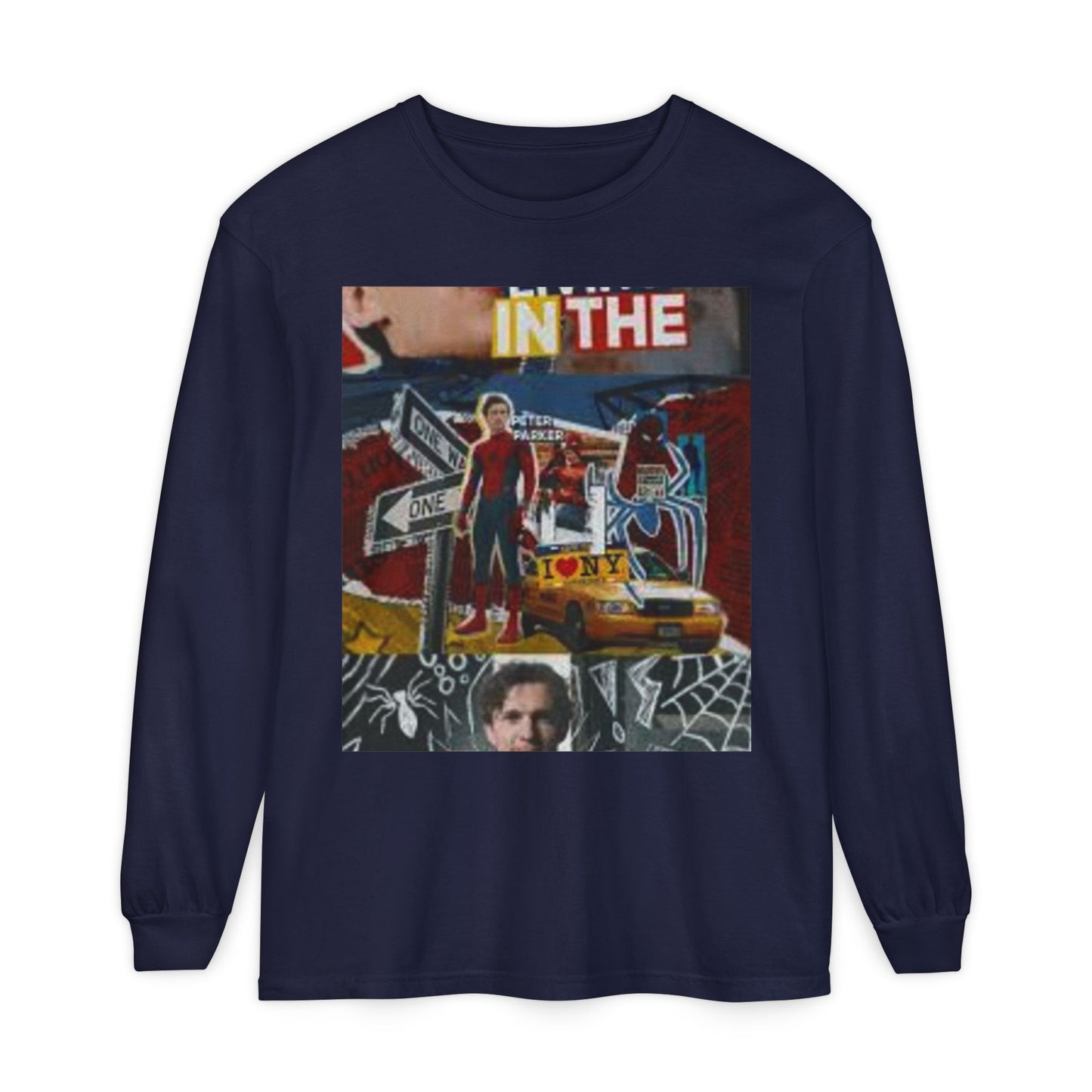 Long Sleeve T‑Shirt — Urban Collage 'In The City' Graphic