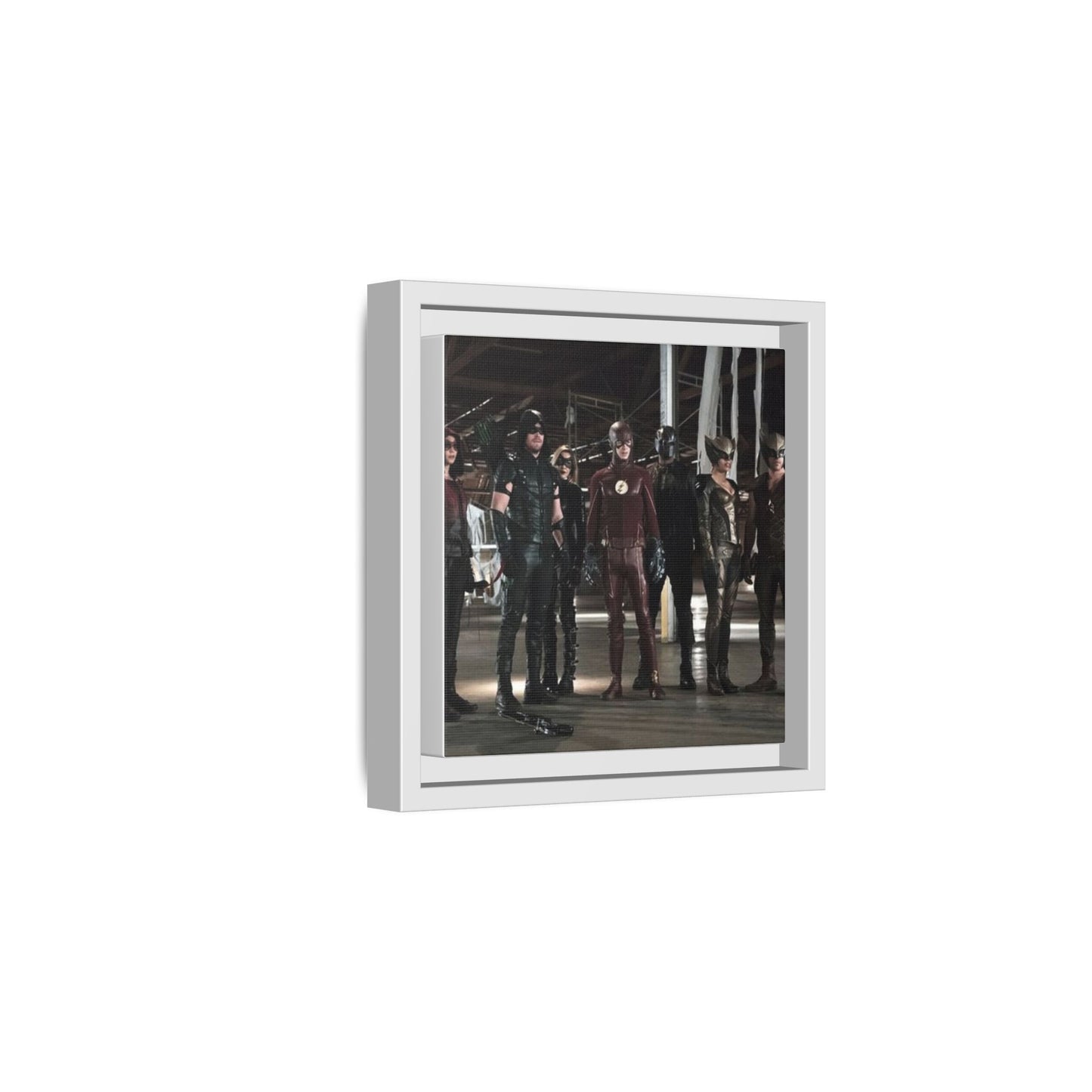 Framed Matte Canvas Panel - Superhero Team Photo Print