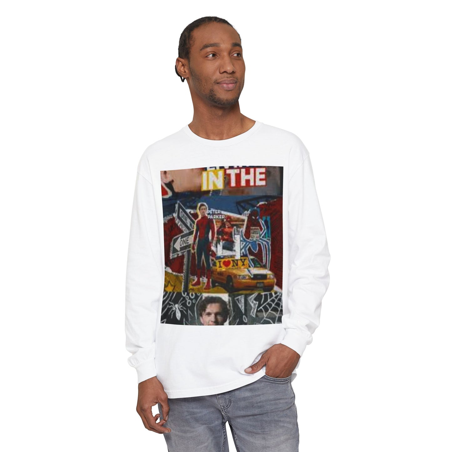 Long Sleeve T‑Shirt — Urban Collage 'In The City' Graphic