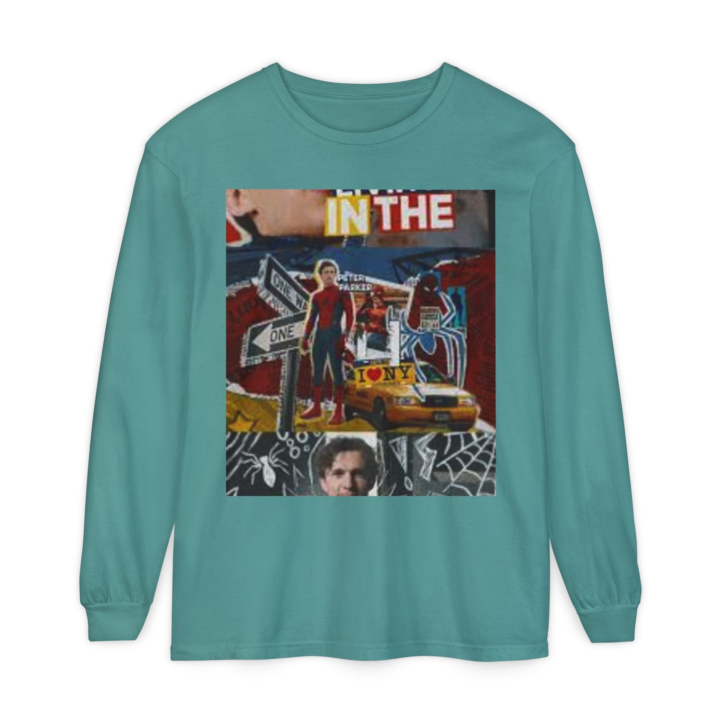 Long Sleeve T‑Shirt — Urban Collage 'In The City' Graphic