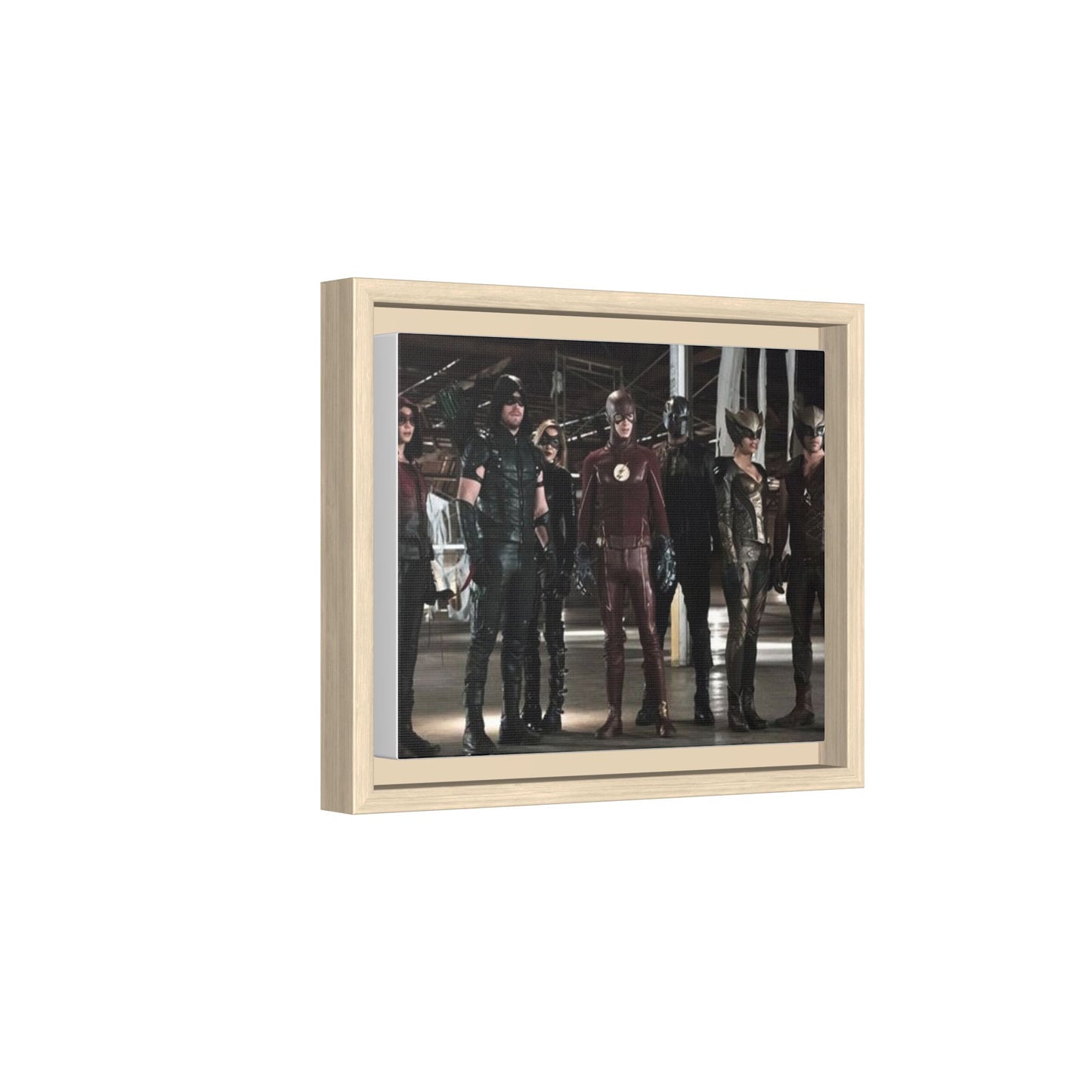 Framed Matte Canvas Panel - Superhero Team Photo Print