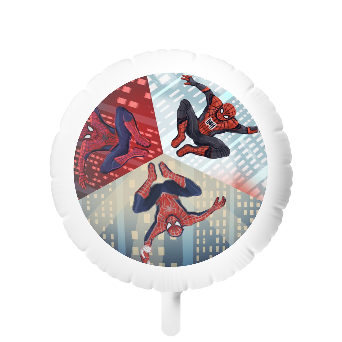 Spider-Man Round Mylar Helium Balloon — Comic City Swing Party Decor
