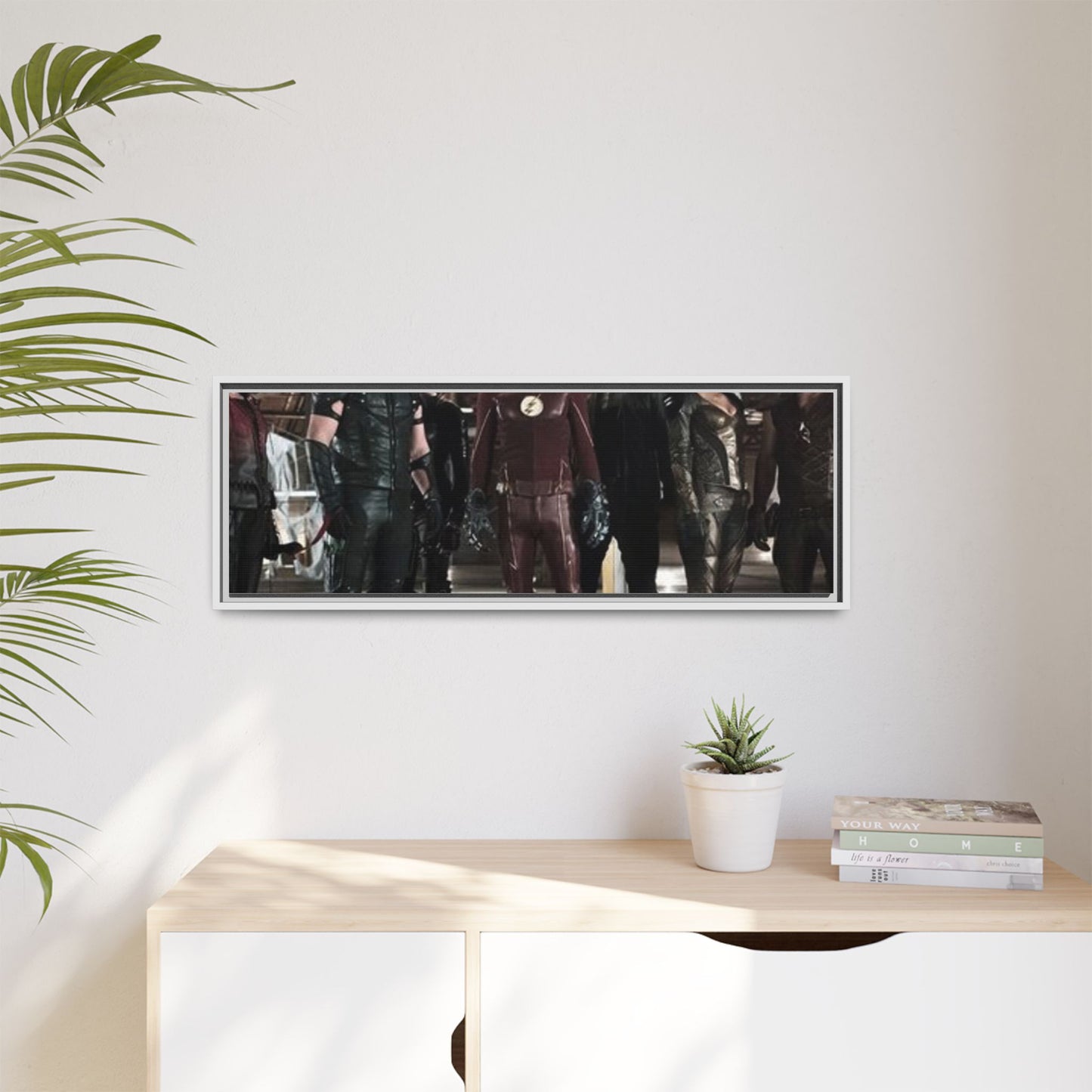 Framed Matte Canvas Panel - Superhero Team Photo Print
