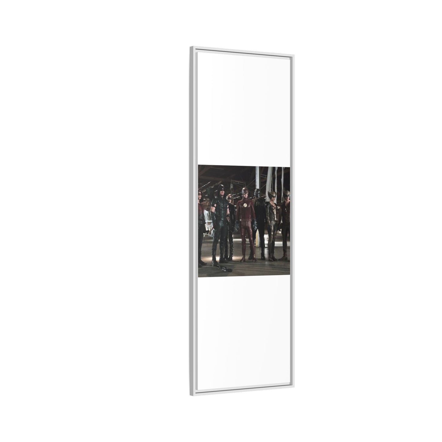 Framed Matte Canvas Panel - Superhero Team Photo Print
