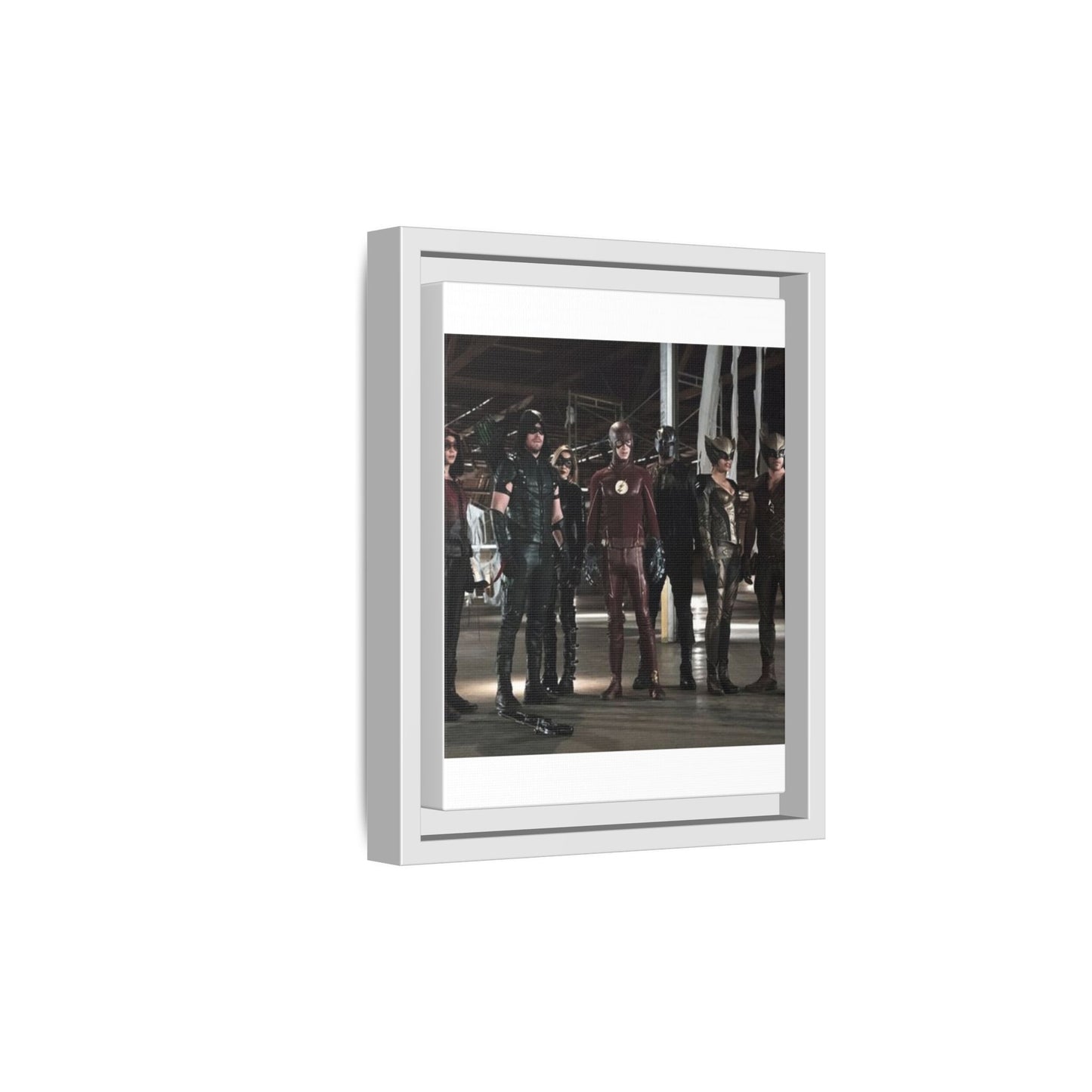 Framed Matte Canvas Panel - Superhero Team Photo Print