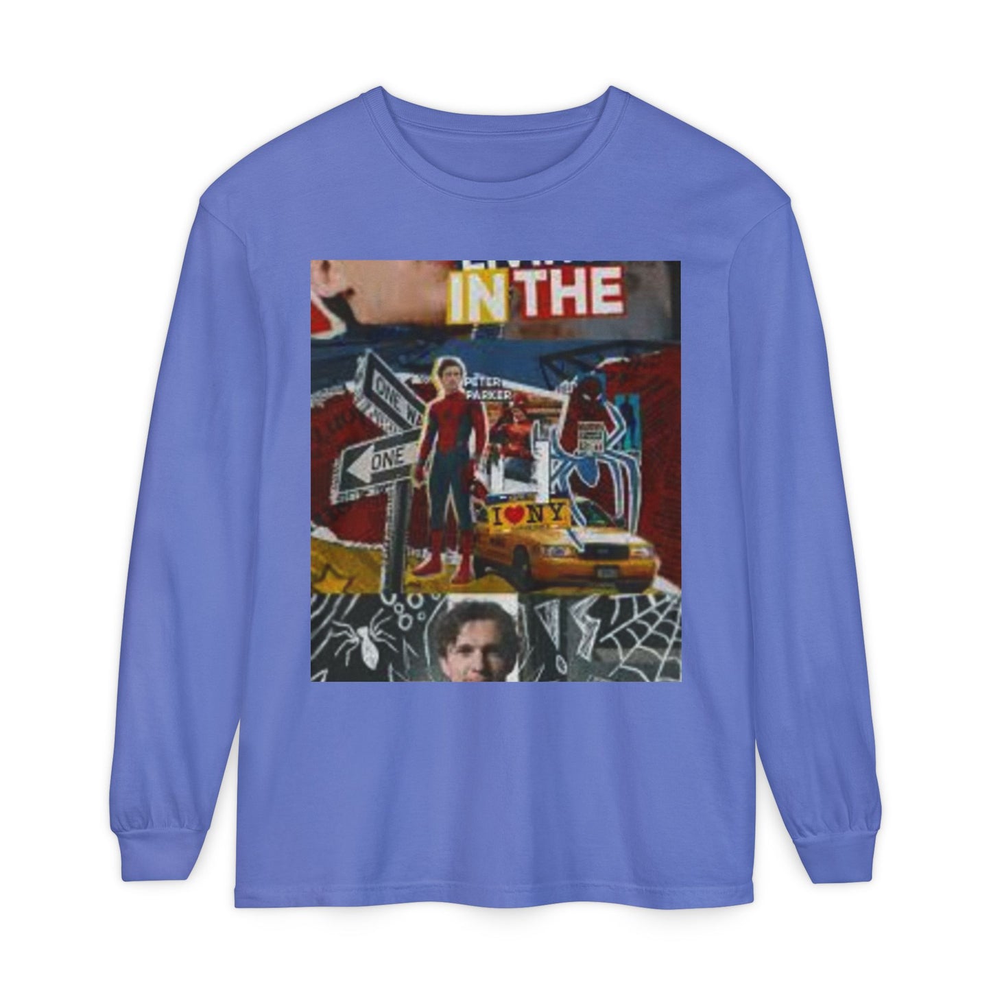 Long Sleeve T‑Shirt — Urban Collage 'In The City' Graphic