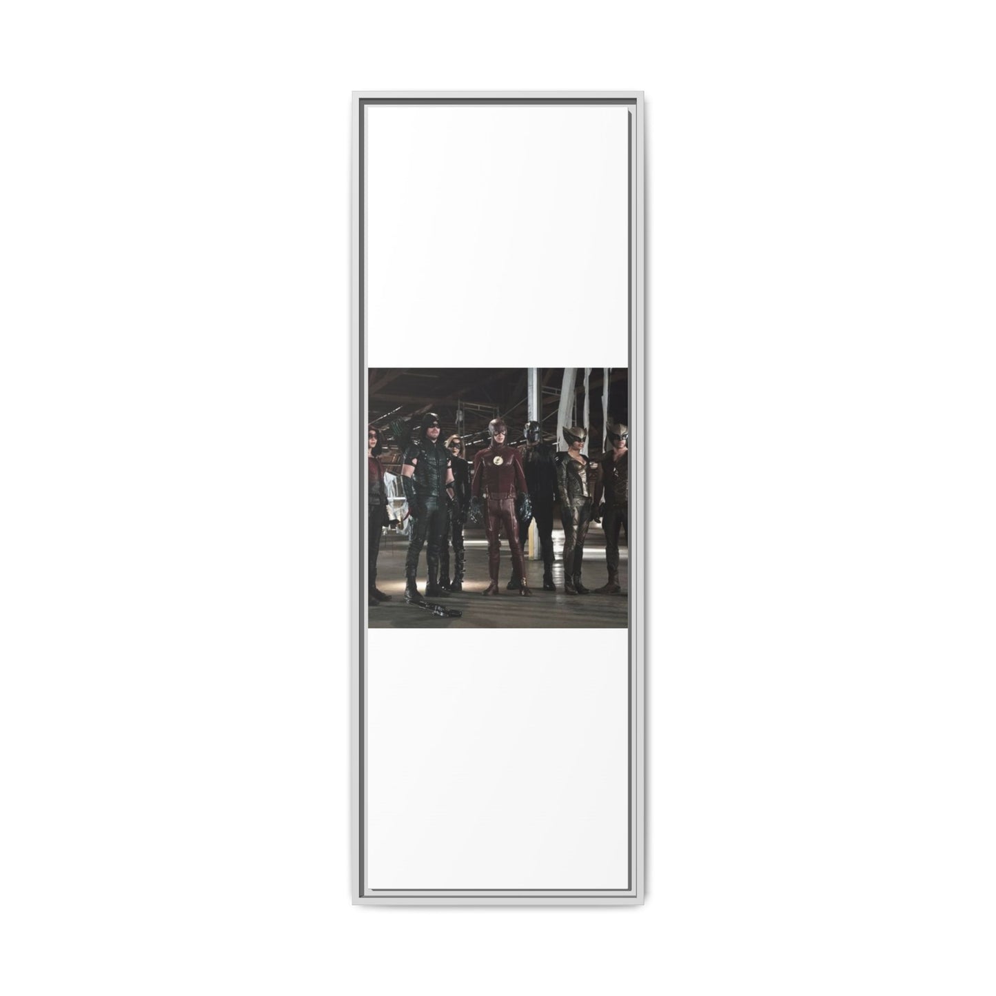 Framed Matte Canvas Panel - Superhero Team Photo Print