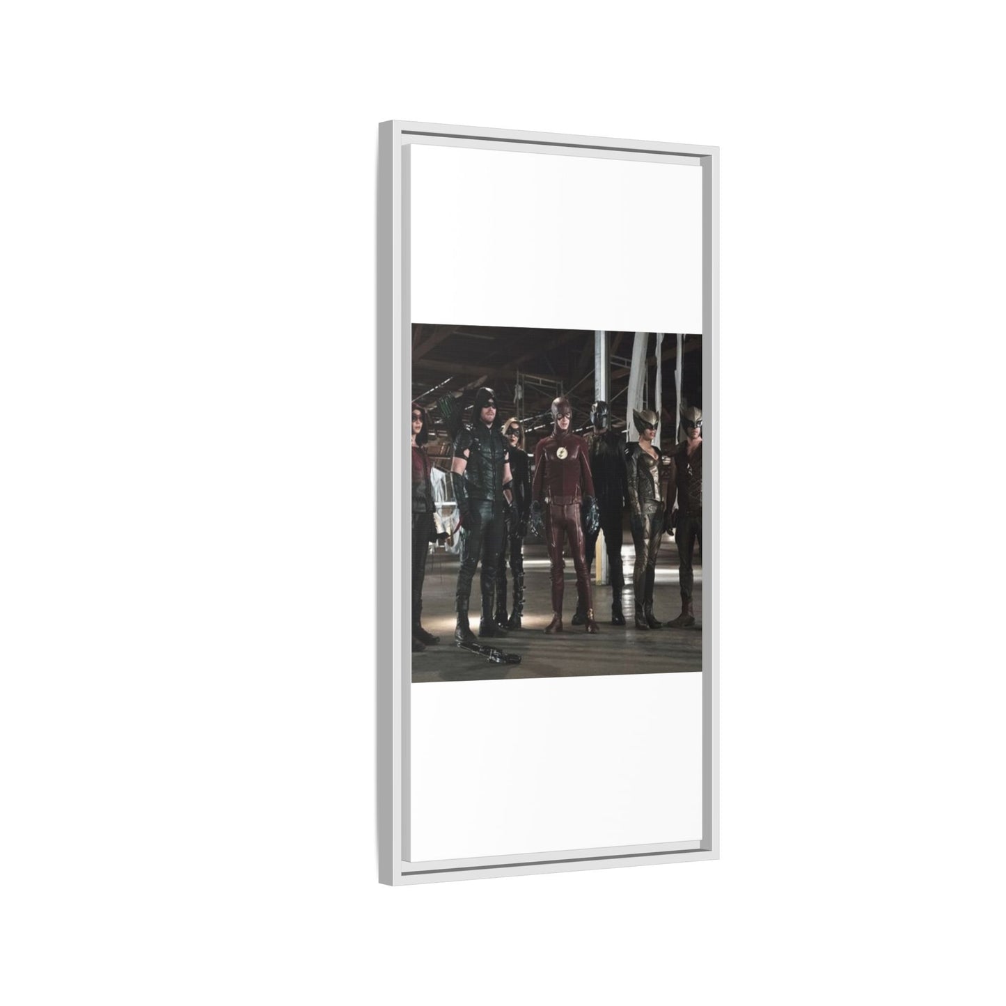 Framed Matte Canvas Panel - Superhero Team Photo Print