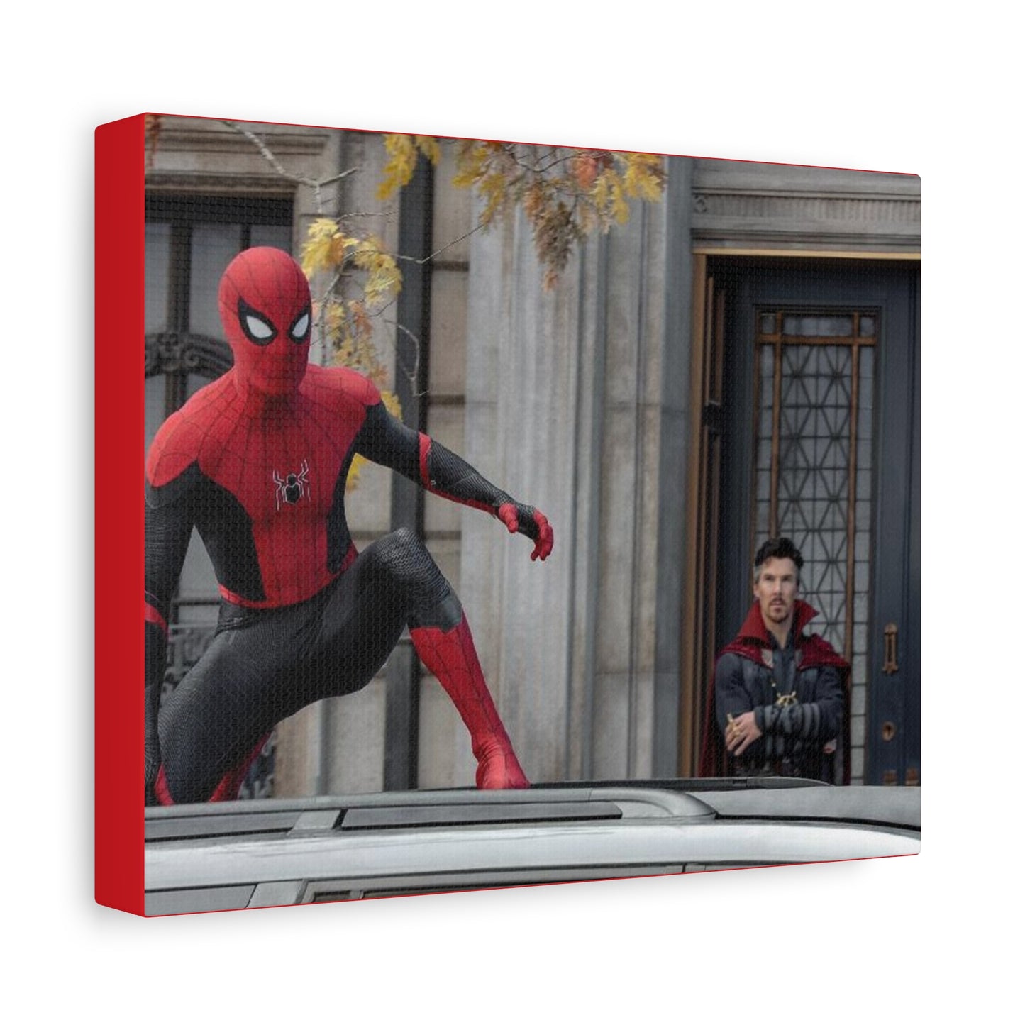 Spider-Man Action Matte Canvas Print — Stretched Wall Art