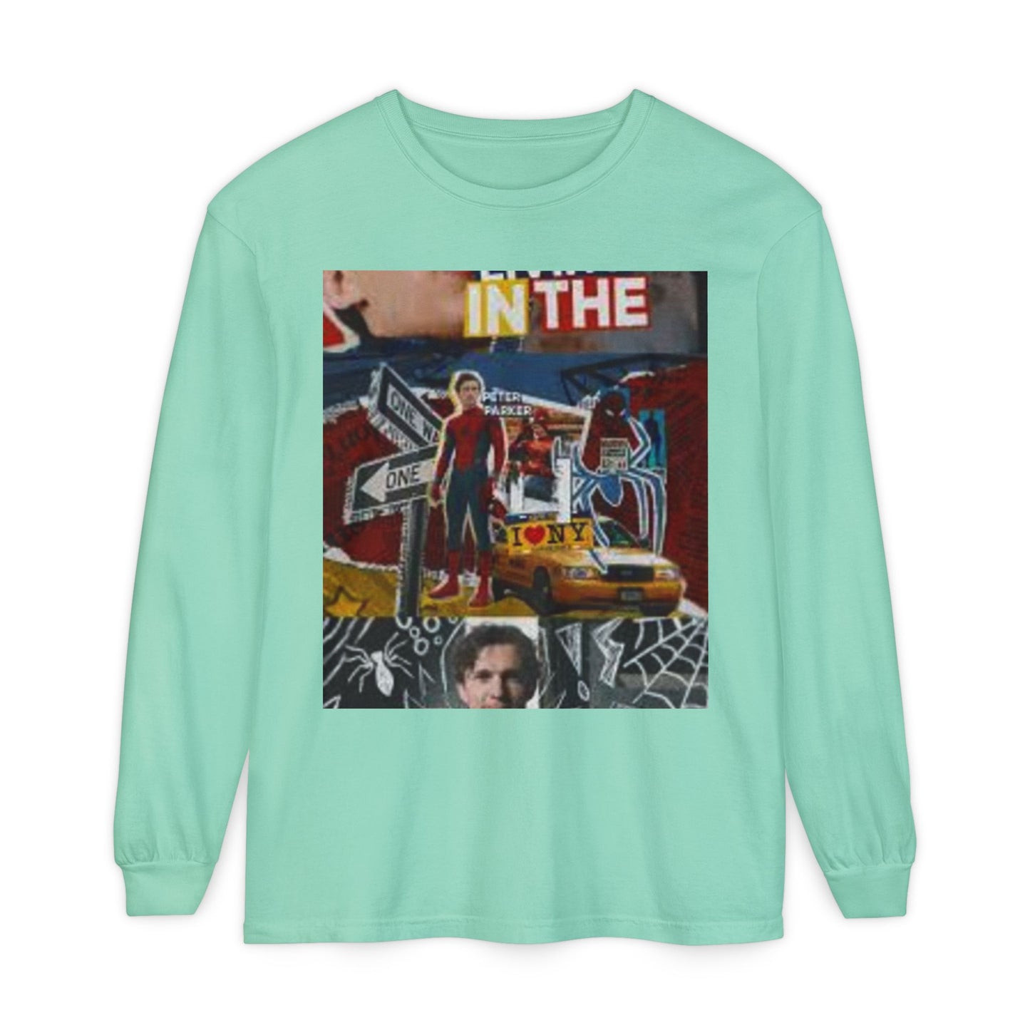 Long Sleeve T‑Shirt — Urban Collage 'In The City' Graphic