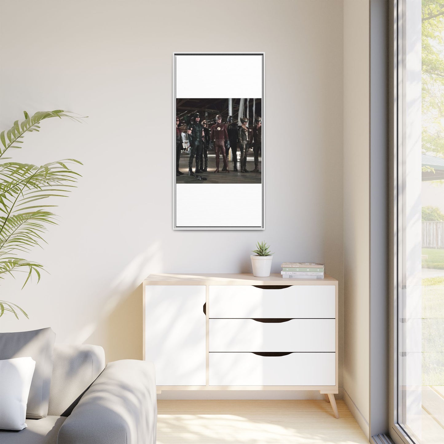 Framed Matte Canvas Panel - Superhero Team Photo Print
