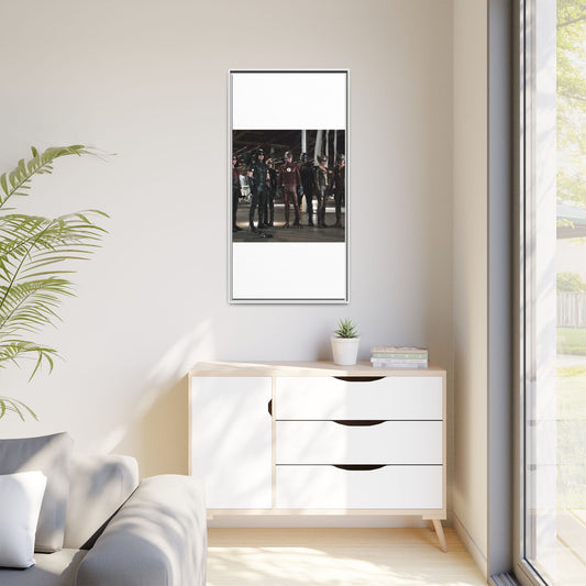 Framed Matte Canvas Panel - Superhero Team Photo Print