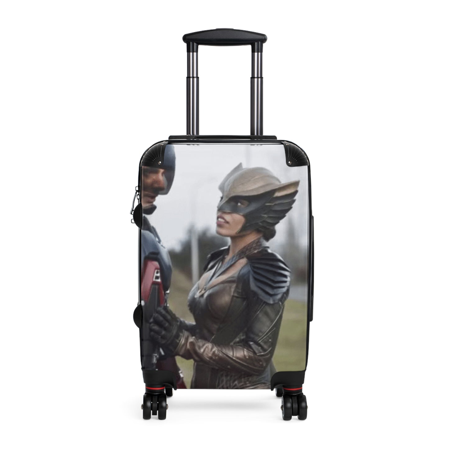 Hard-Shell Suitcase with Heroic Costume Print – Travel Carry-On Luggage