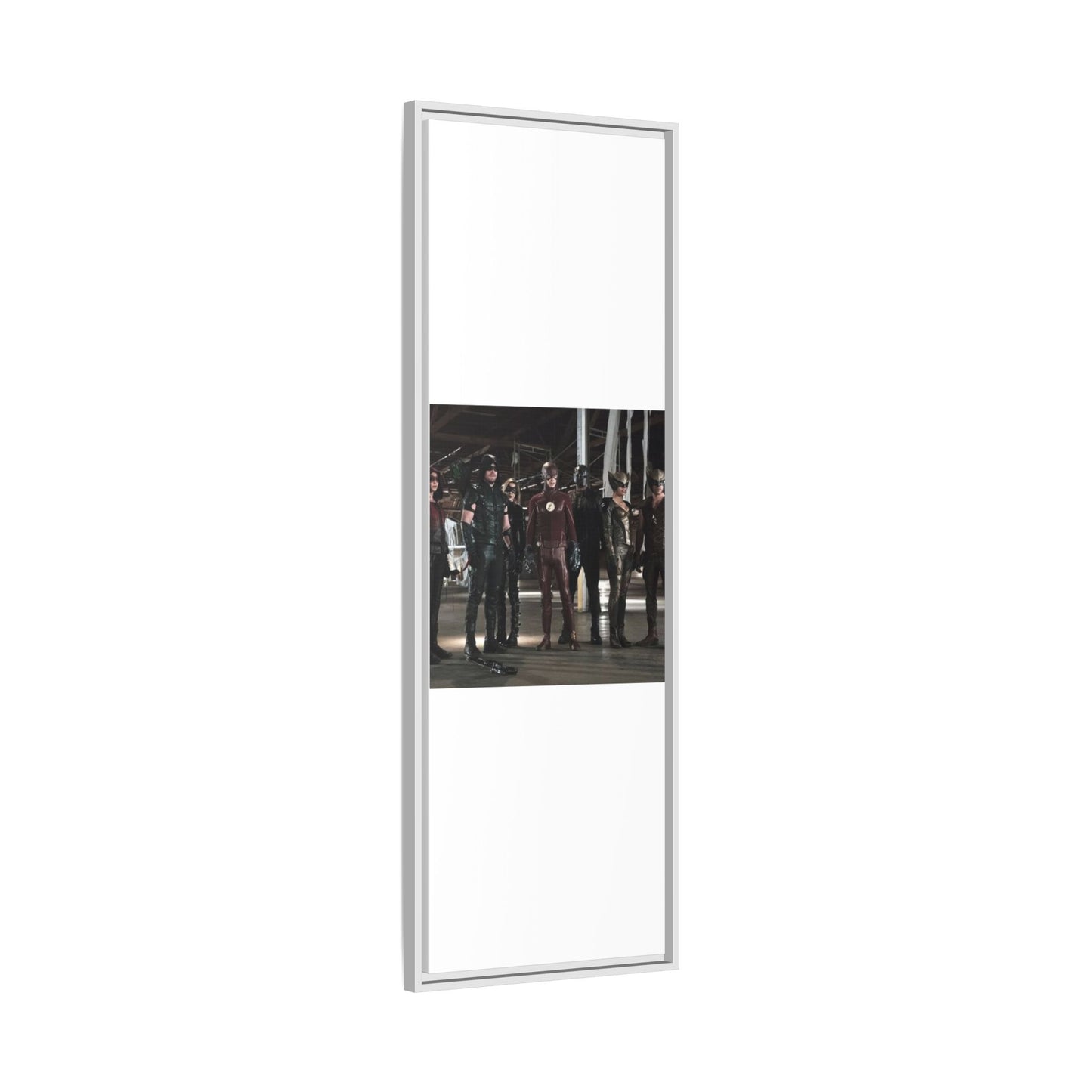 Framed Matte Canvas Panel - Superhero Team Photo Print
