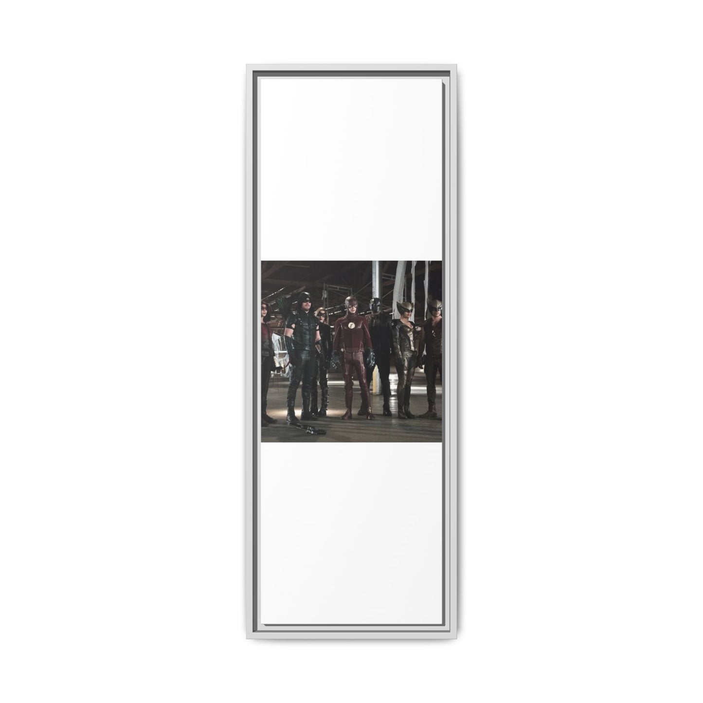 Framed Matte Canvas Panel - Superhero Team Photo Print